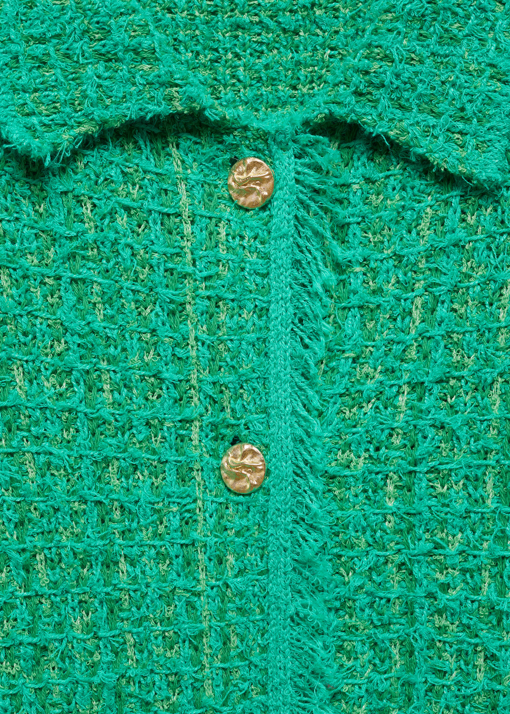 Polo-neck tweed cardigan - Details of the article 8