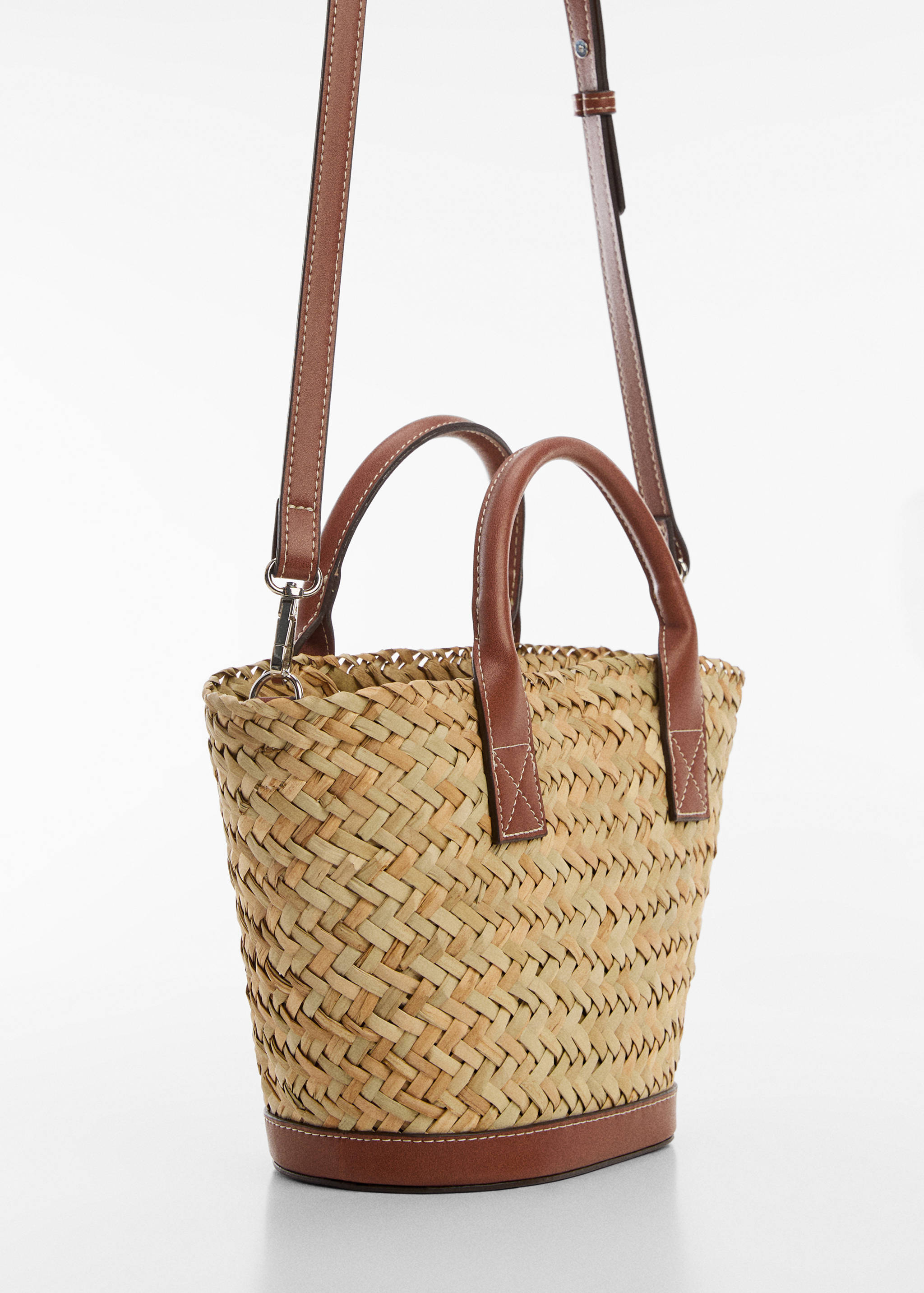 Natural fibre basket bag - Medium plane