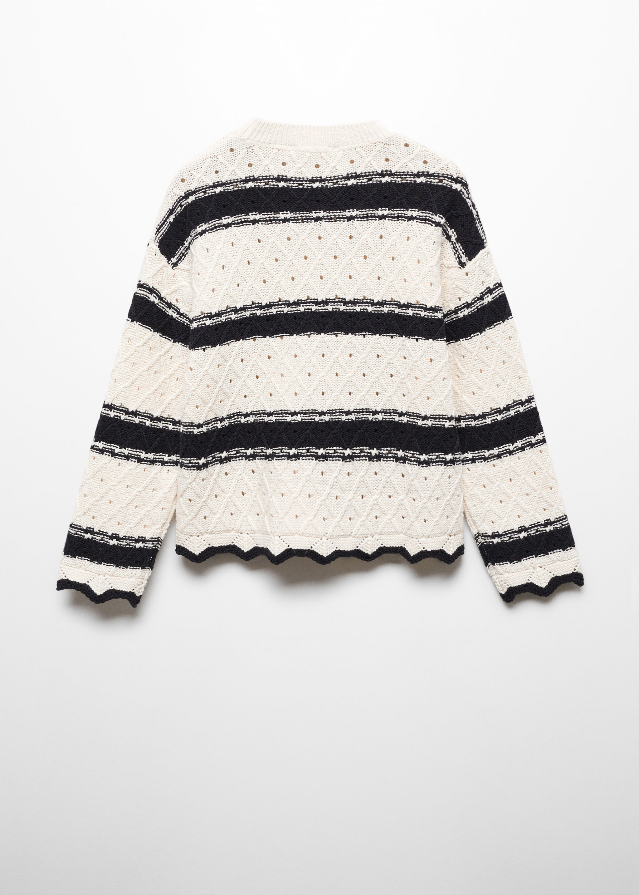 Striped openwork knit sweater - Reverse of the article