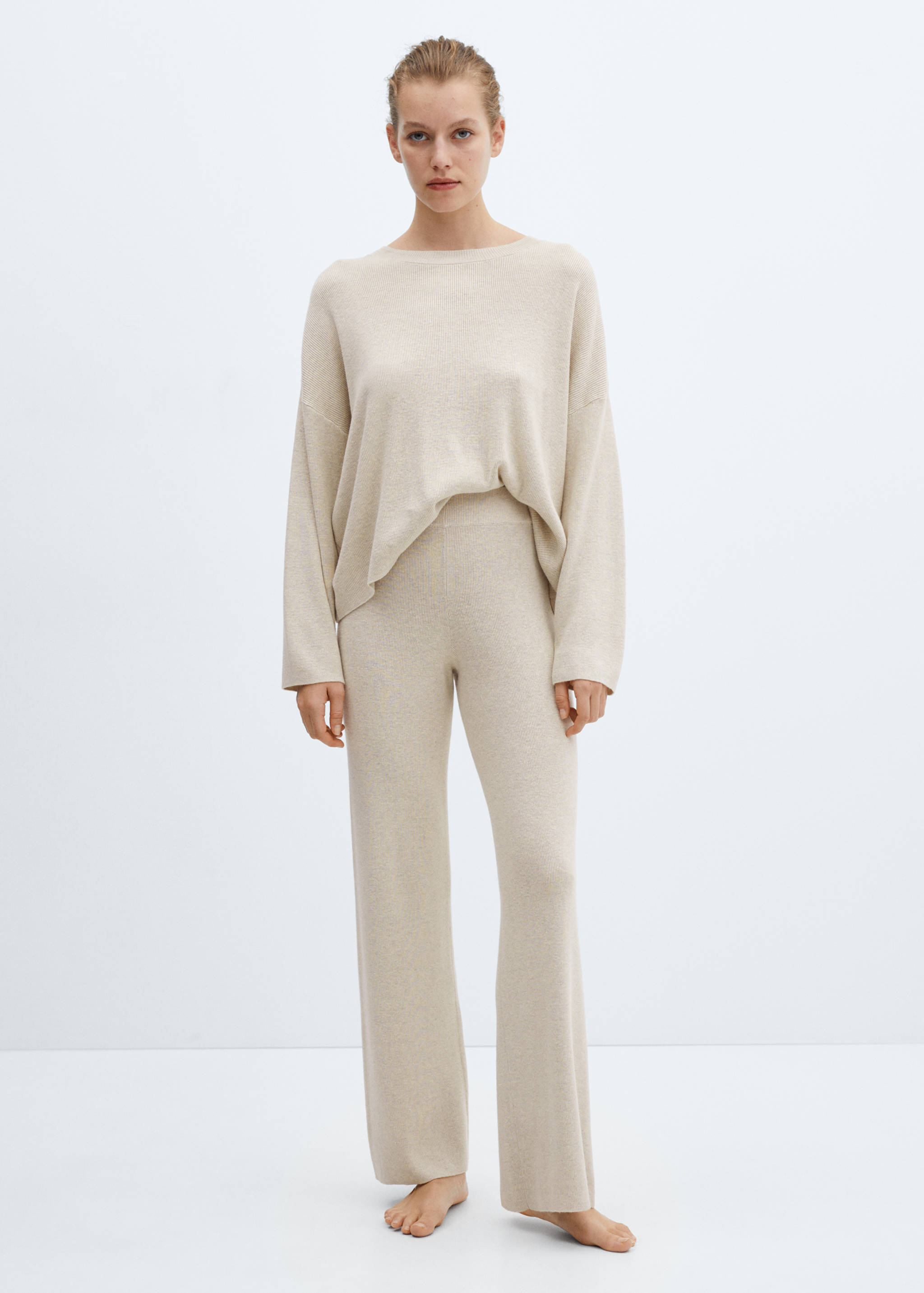 Rundhals-Strickjersey - Allgemeine Ansicht