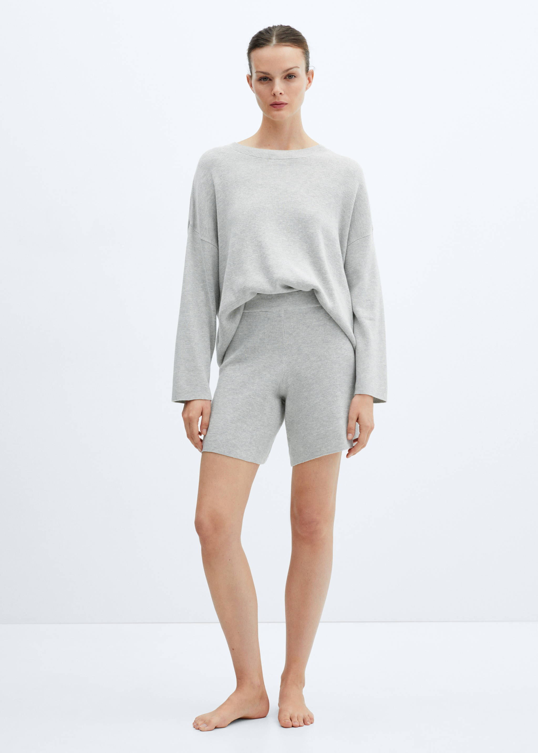 Rundhals-Strickjersey - Allgemeine Ansicht