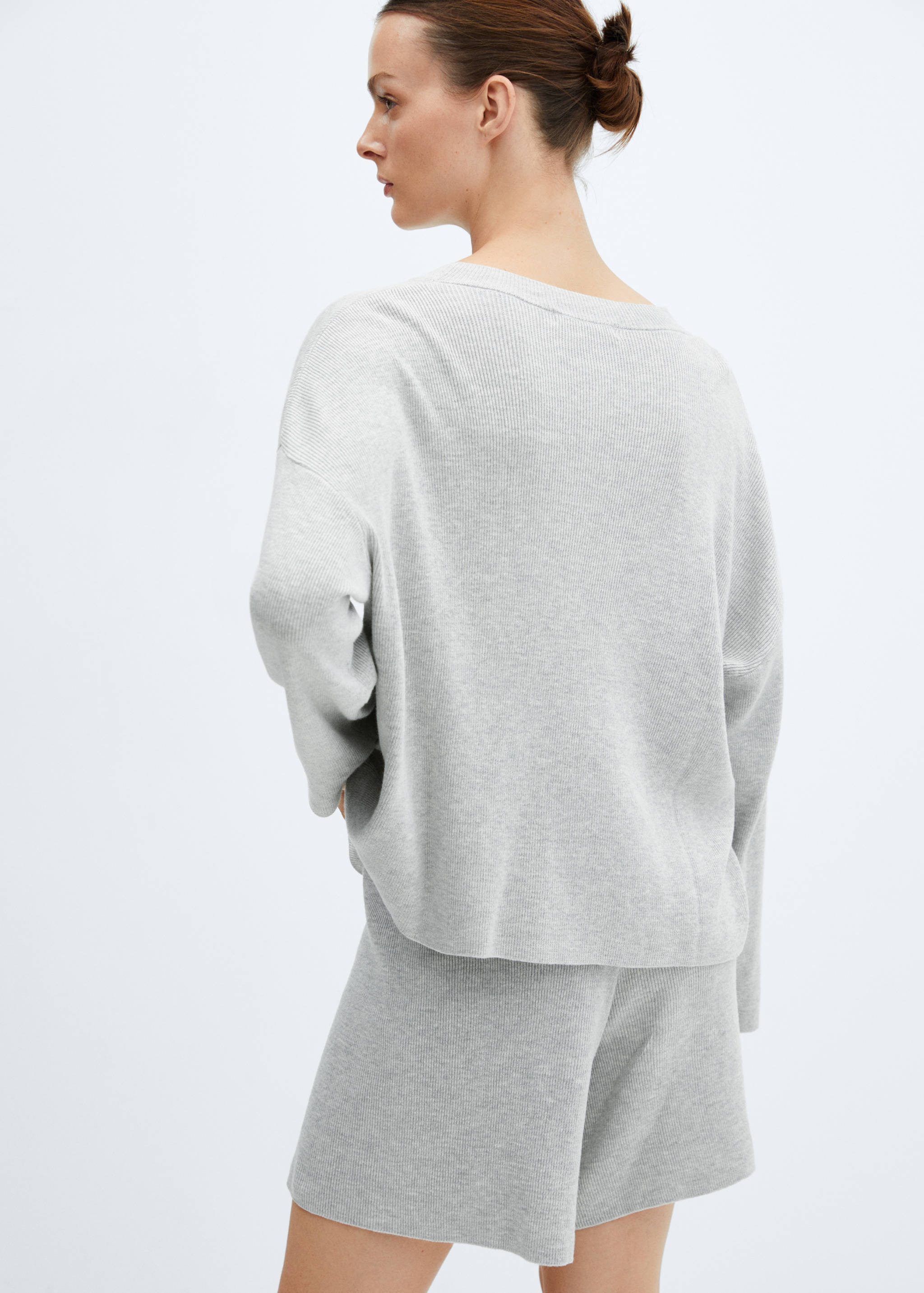 Rundhals-Strickjersey - Rückseite des Artikels