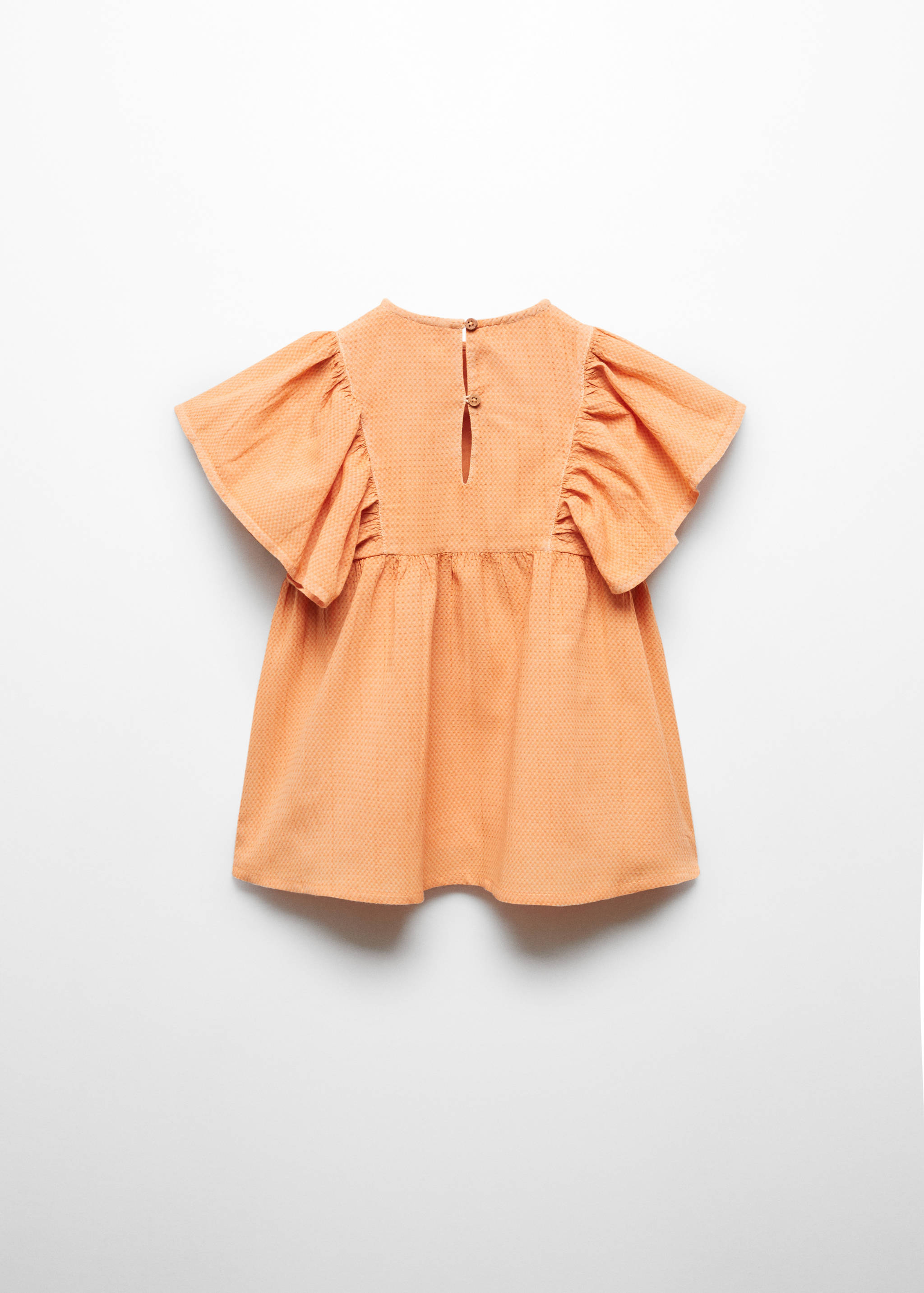 Natural-dye ruffle dress - Reverse of the article