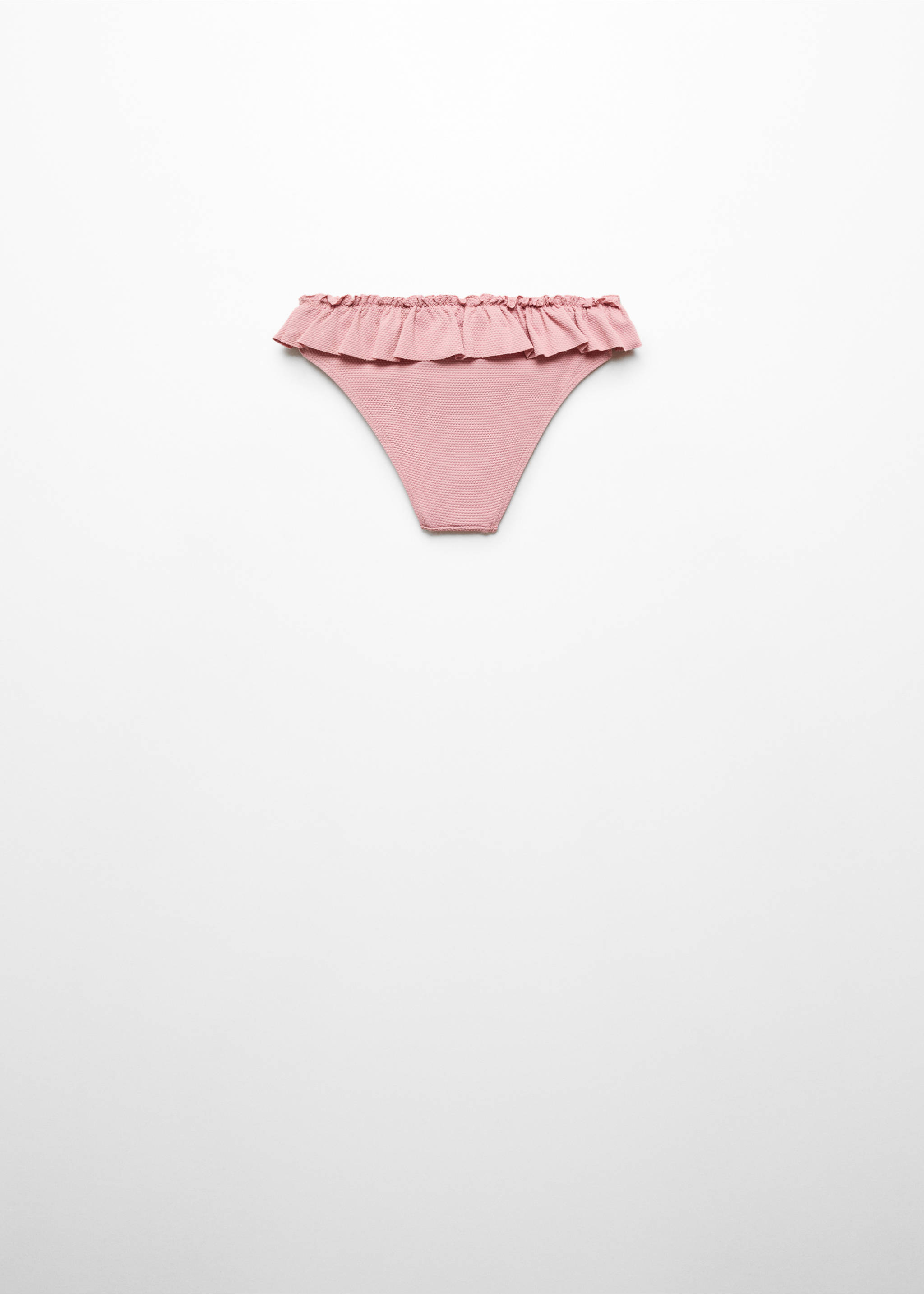 Bikini bottoms with ruffles - Reverse of the article, Pale Pink. Ref: 67086012-00.