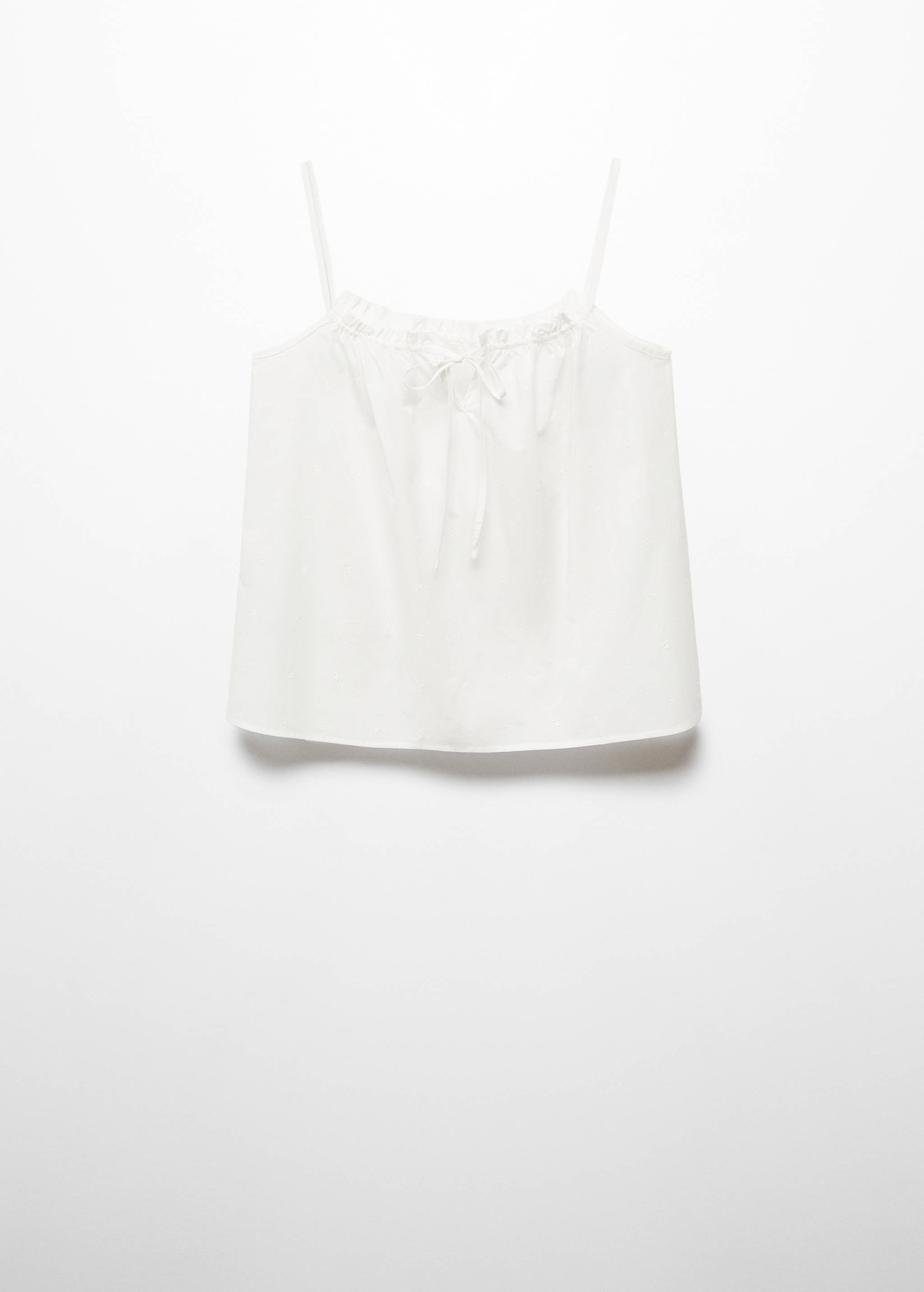Short pyjama coton détails ajourés - Article sans modèle