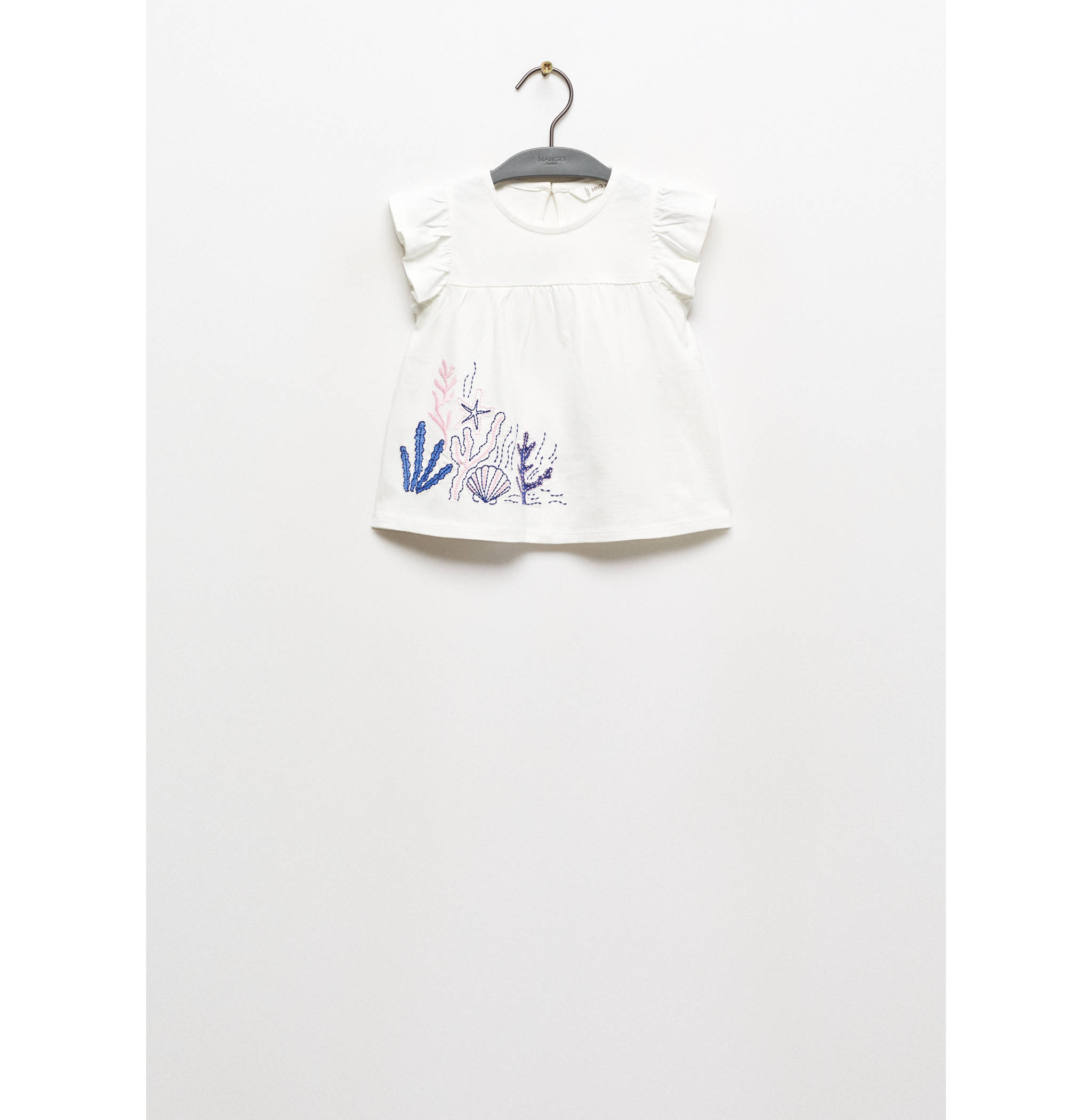 Frills embroidered t-shirt - Article without model