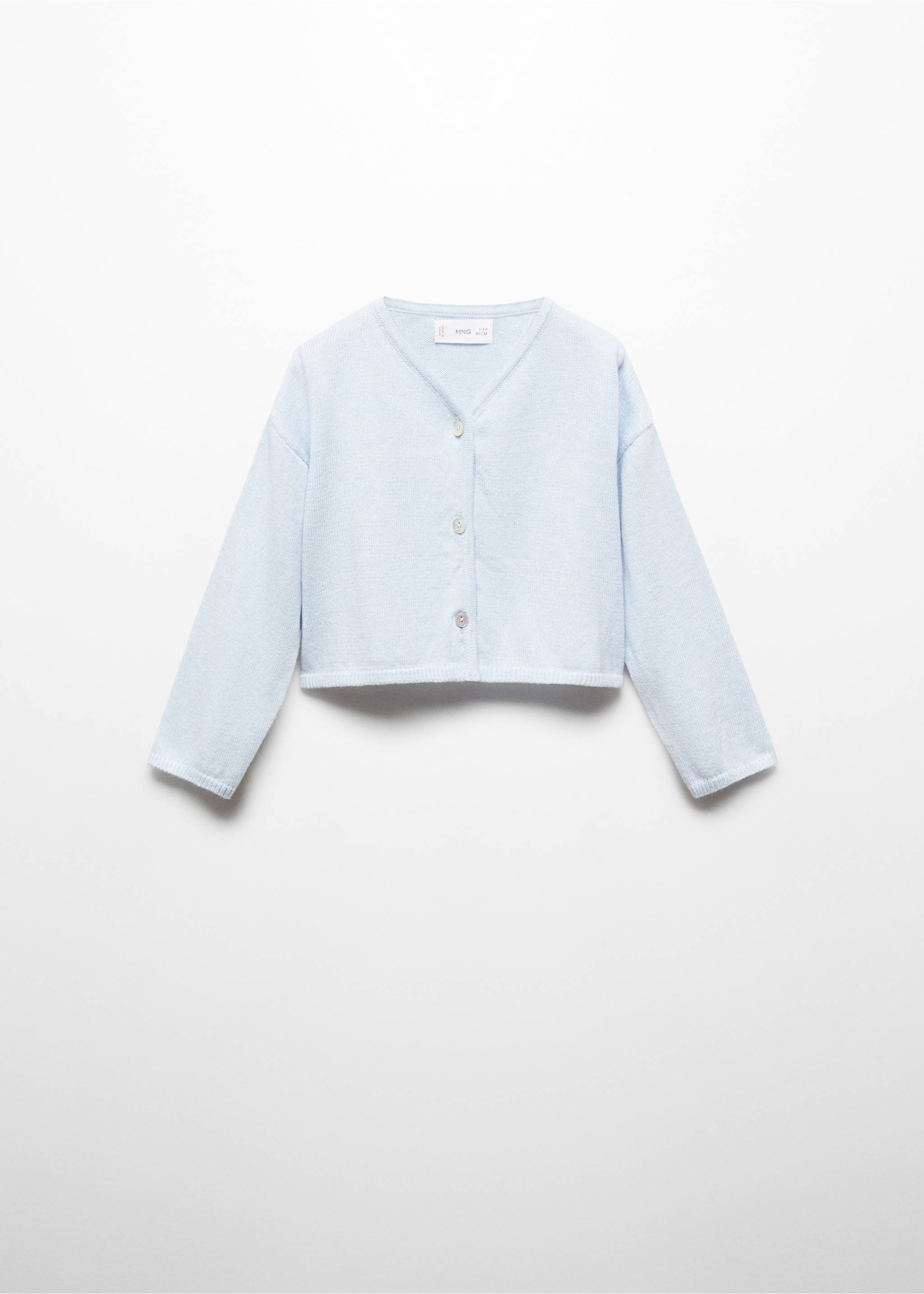 Buttoned cotton cardigan - Article without model, Blue. Ref: 67086028-00.