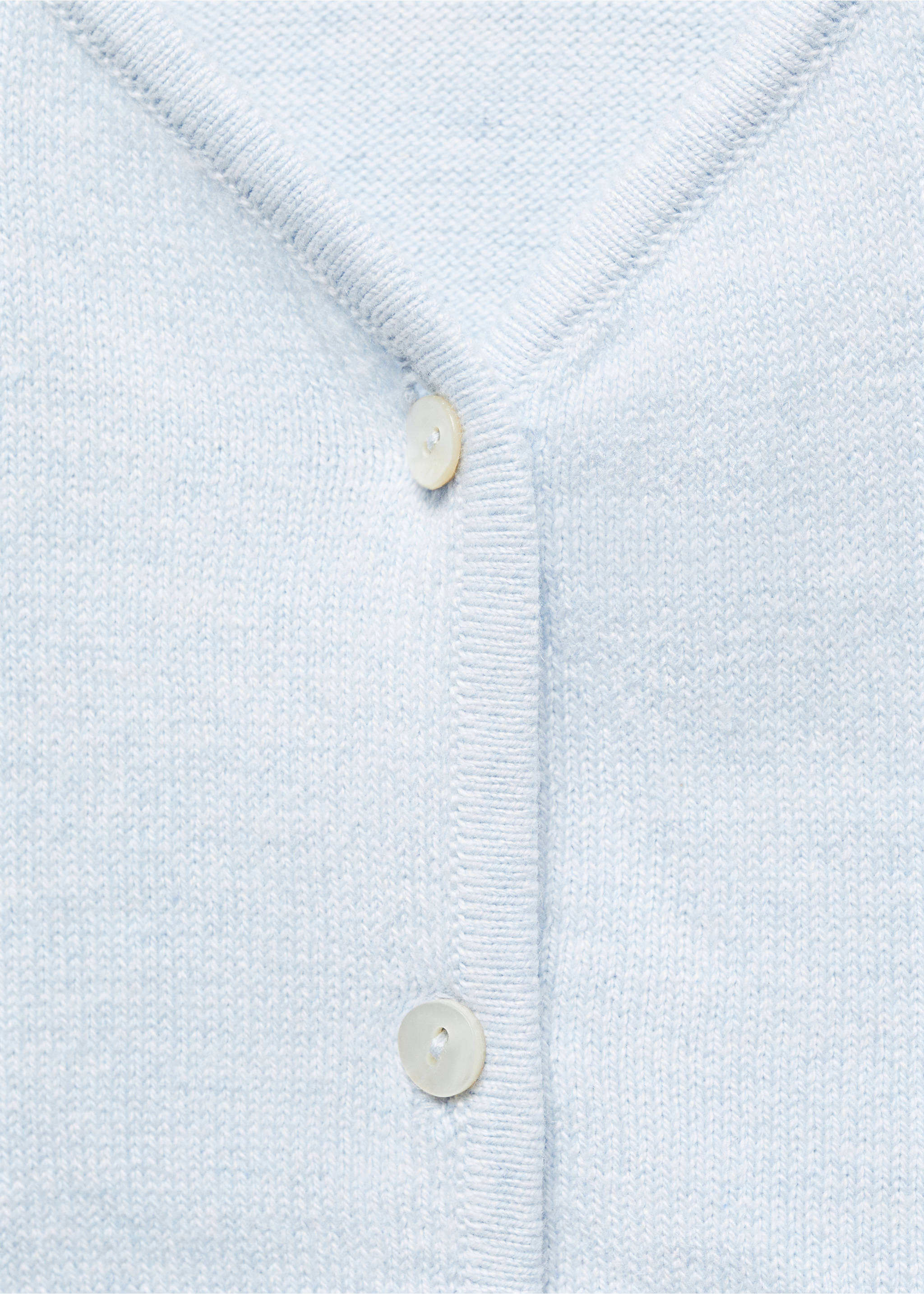Buttoned cotton cardigan - Details of the article 8, Blue. Ref: 67086028-00.