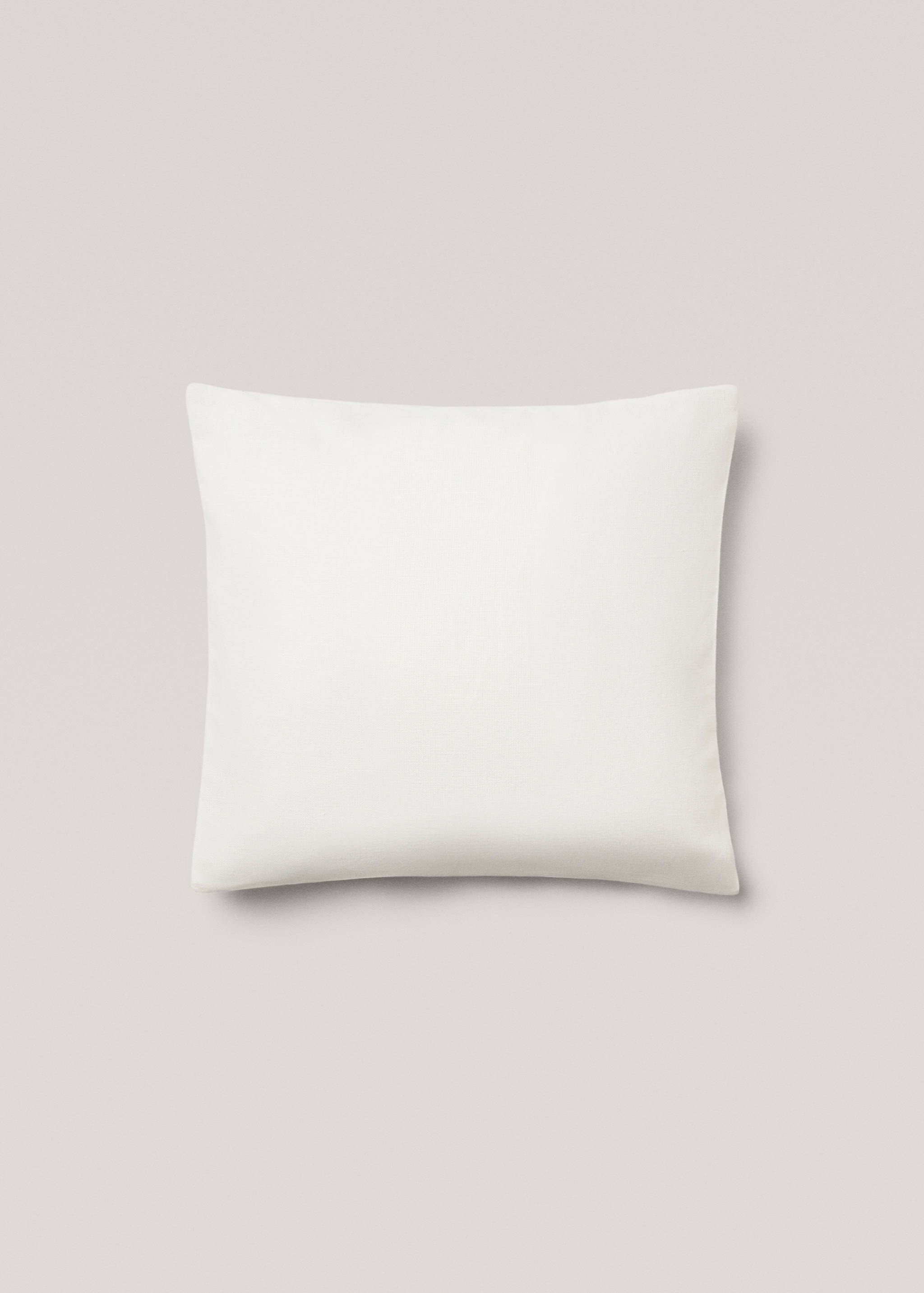 Stripe-print cotton linen cushion cover 50x50cm - Details of the article 1