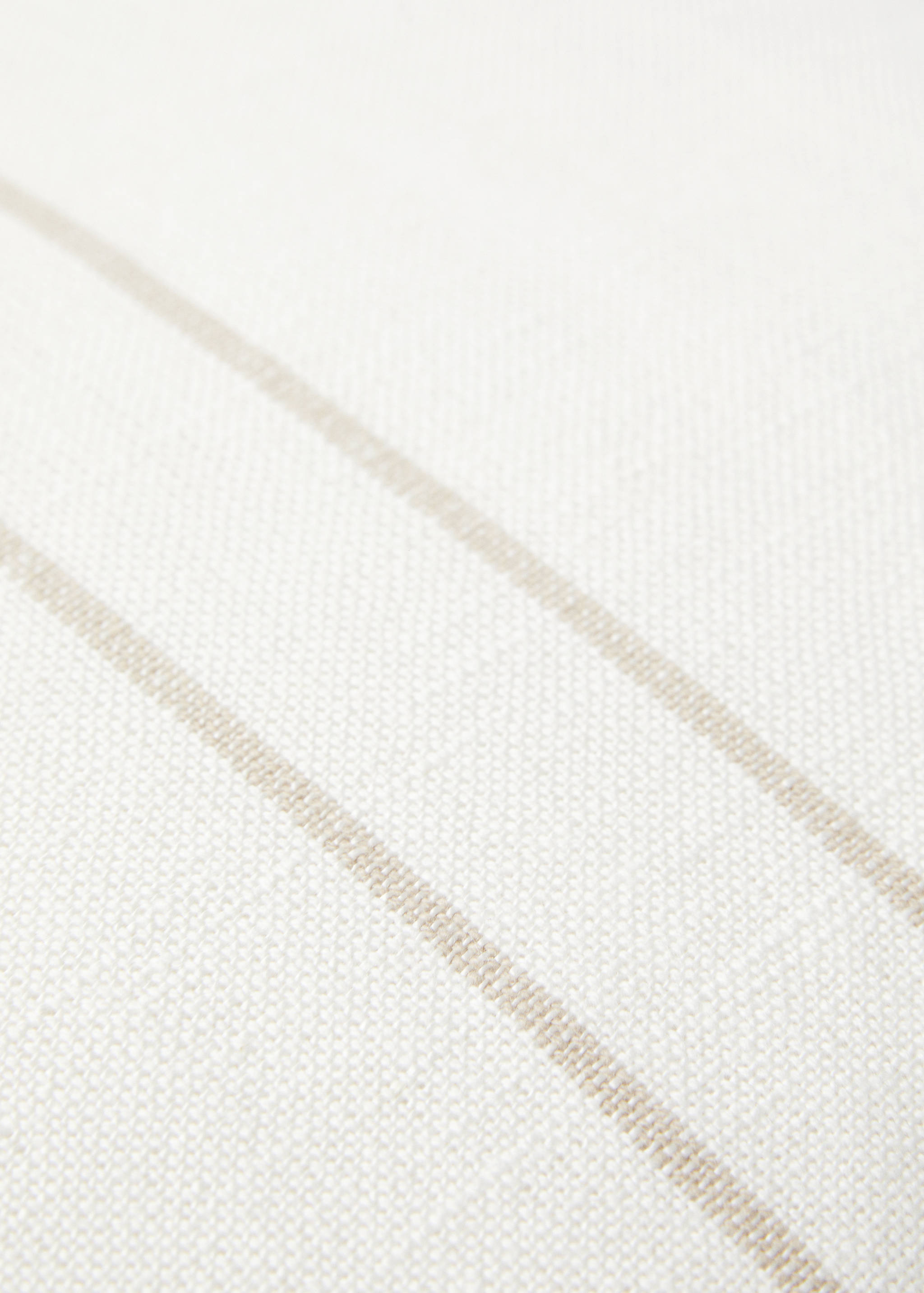 Stripe-print cotton linen cushion cover 50x50cm - Details of the article 2