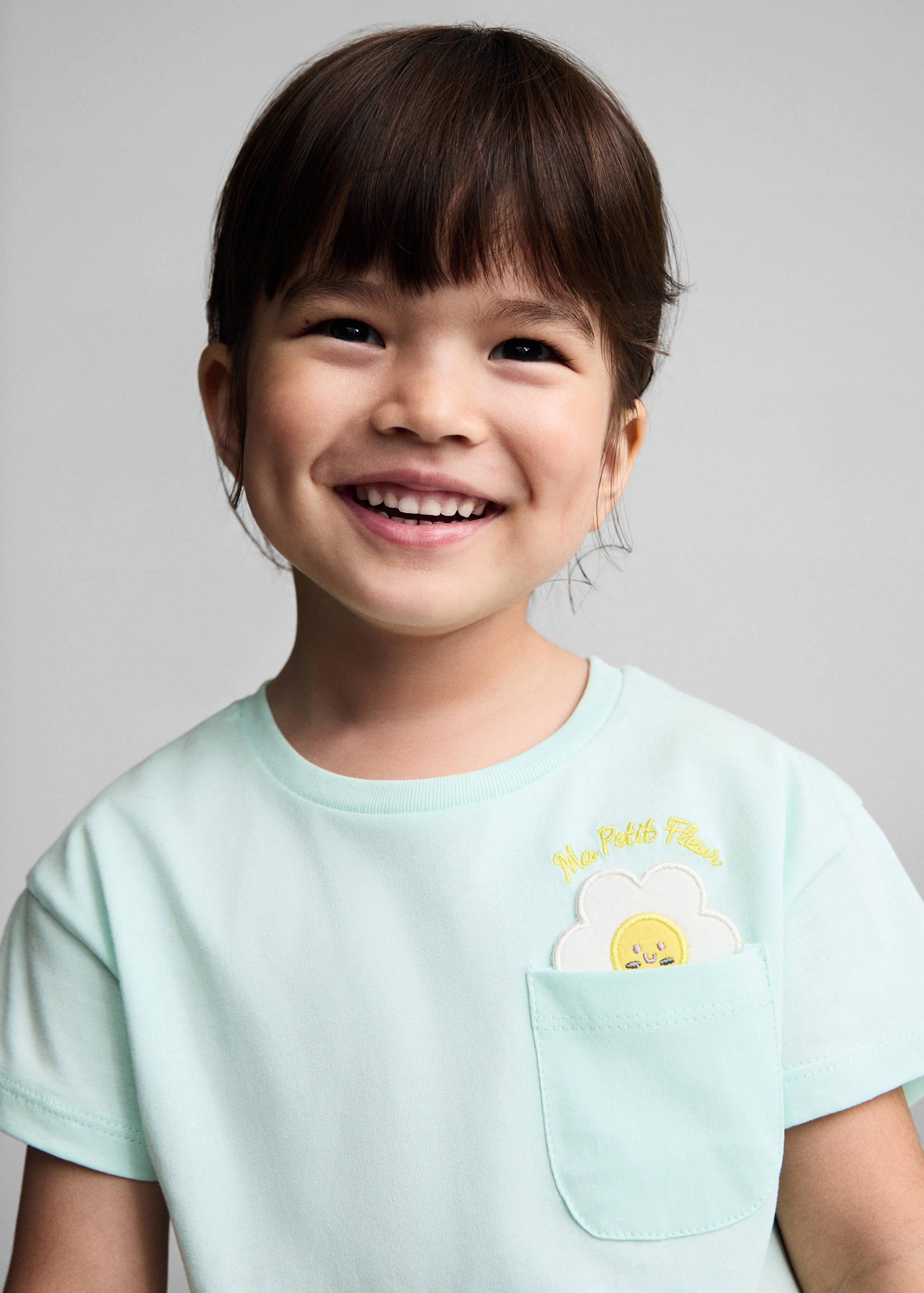 T-shirt coton détail brodé - Détail de l'article 1