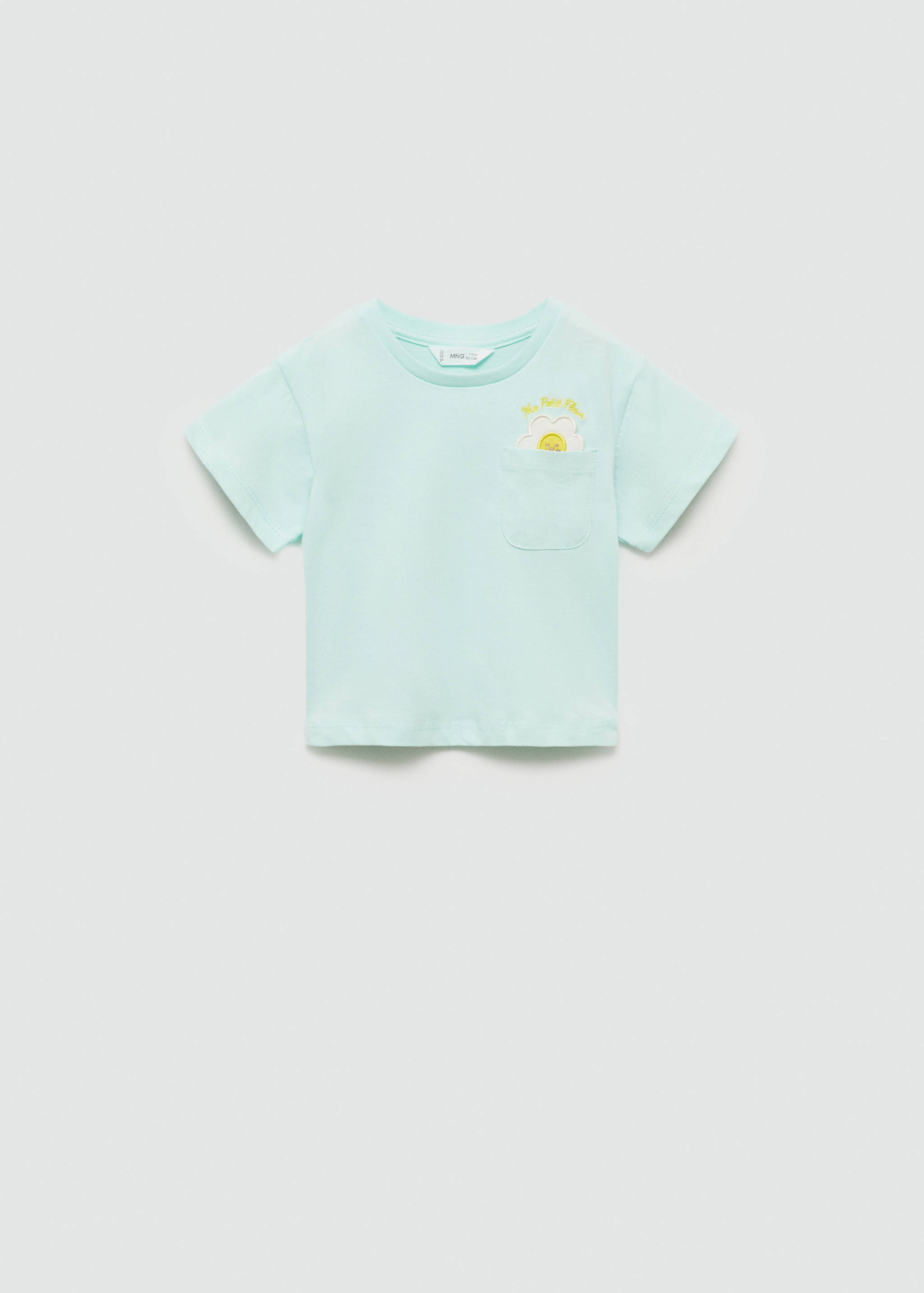 T-shirt coton détail brodé - Article sans modèle