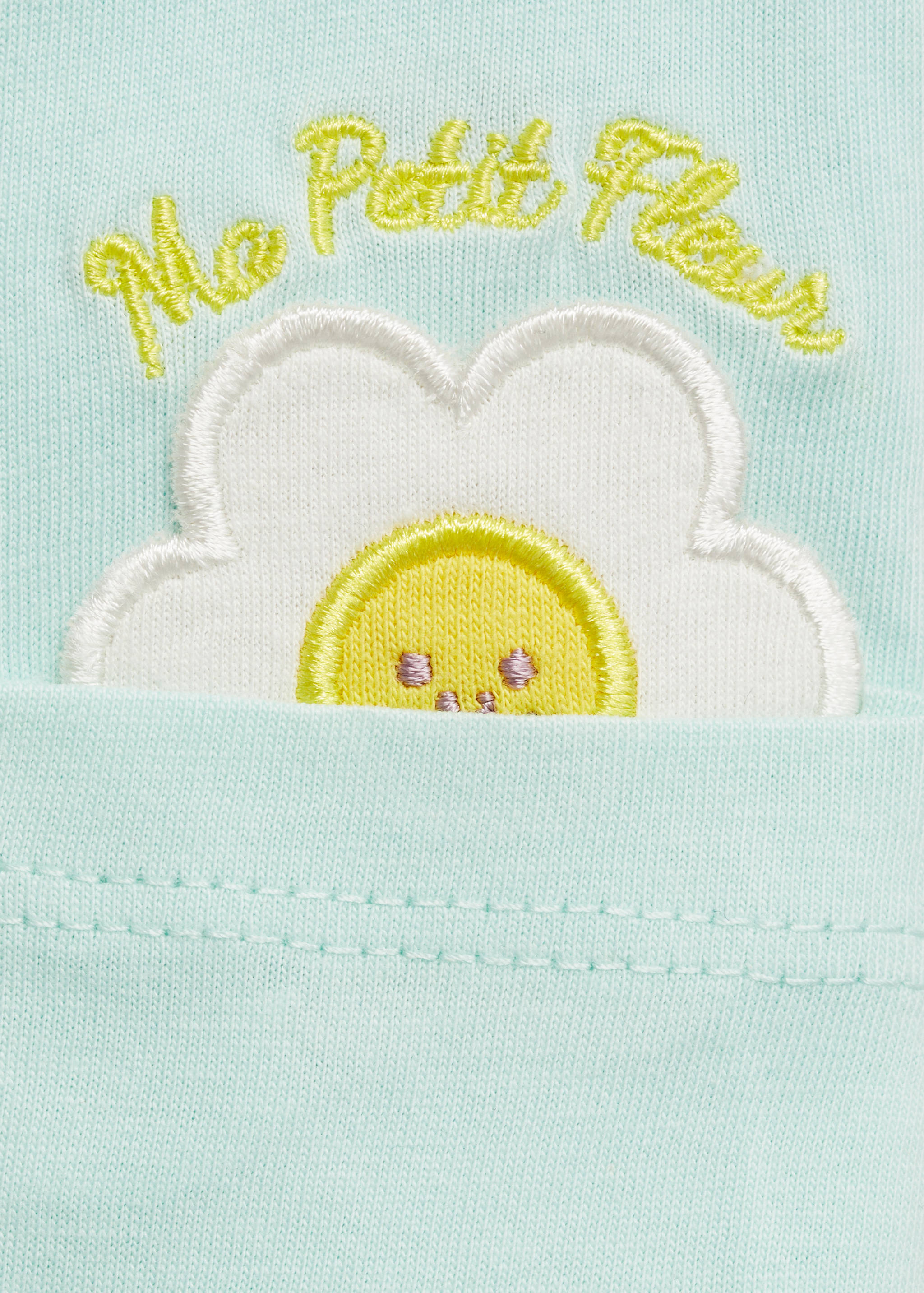 T-shirt coton détail brodé - Détail de l'article 0