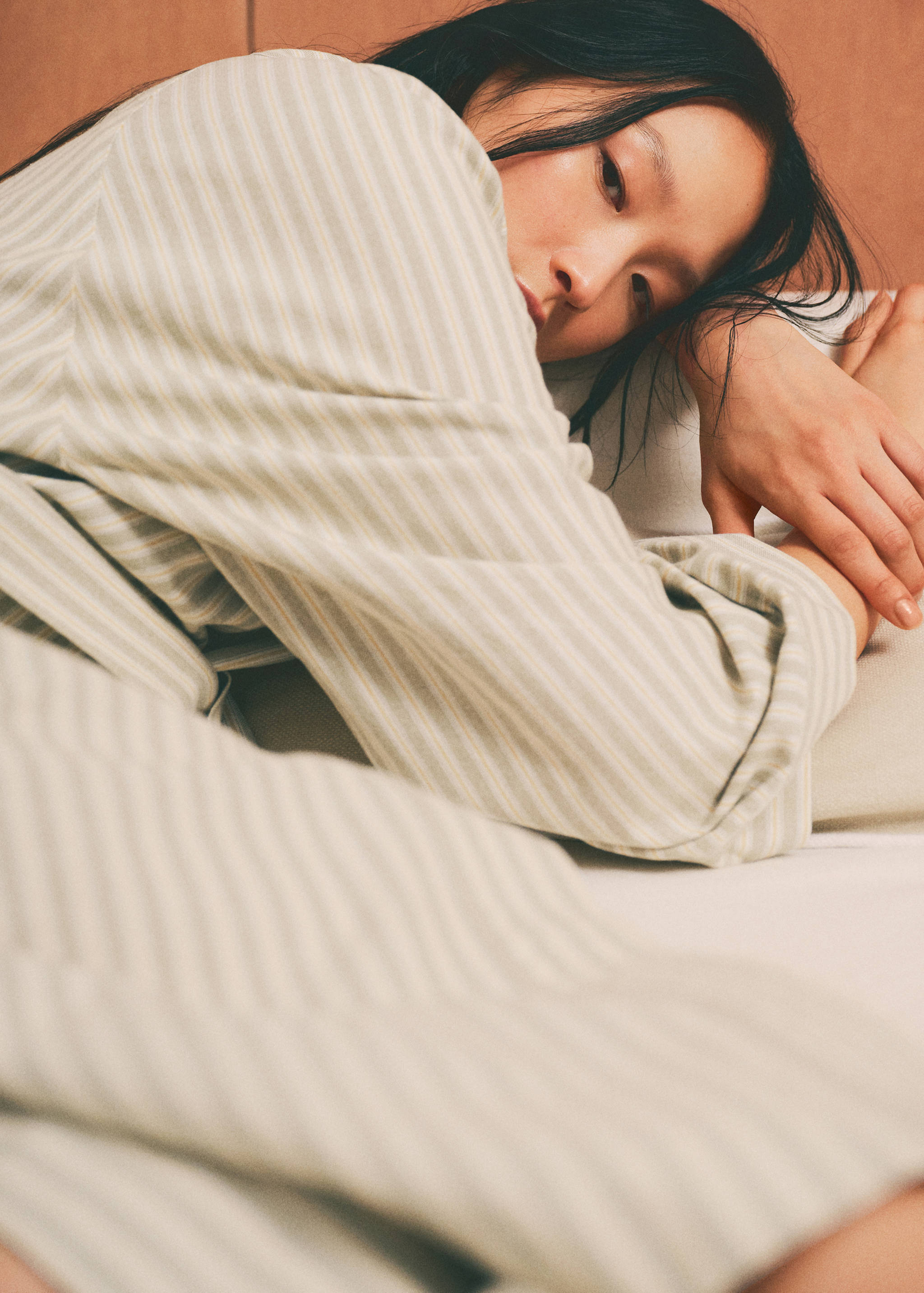 Striped cotton pool robe - Details of the article 7