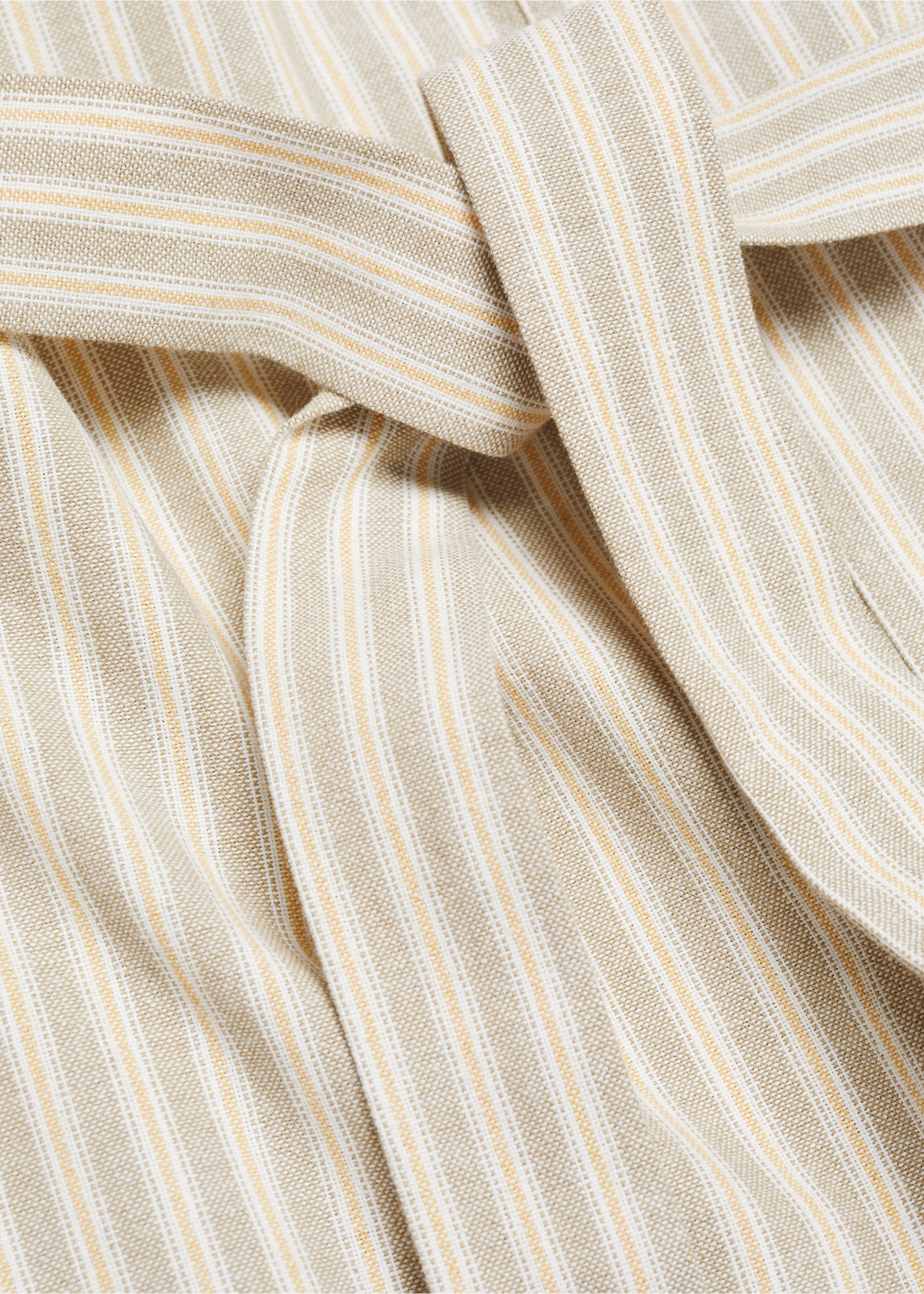 Striped cotton pool robe - Details of the article 1, Green. Ref: 67086048-00.