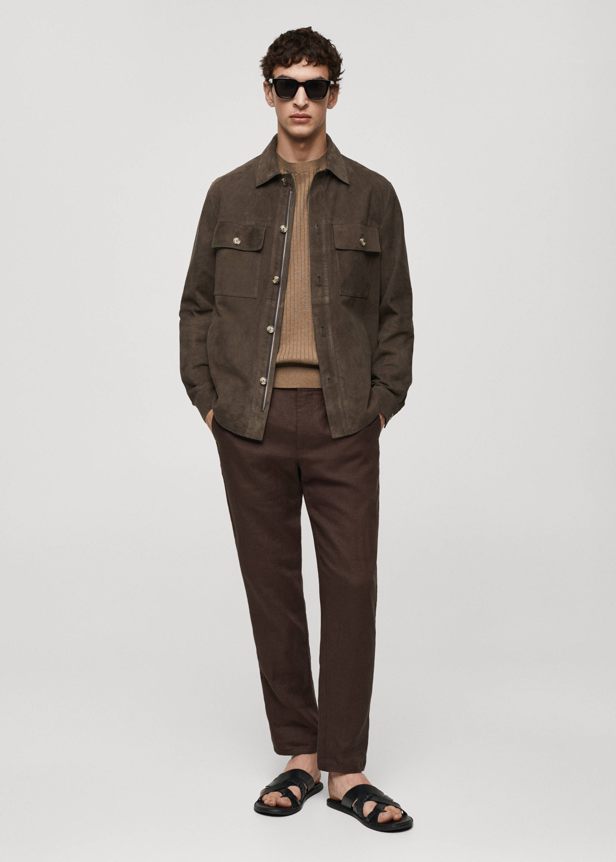 Wildlederjacke mit Taschen - Allgemeine Ansicht