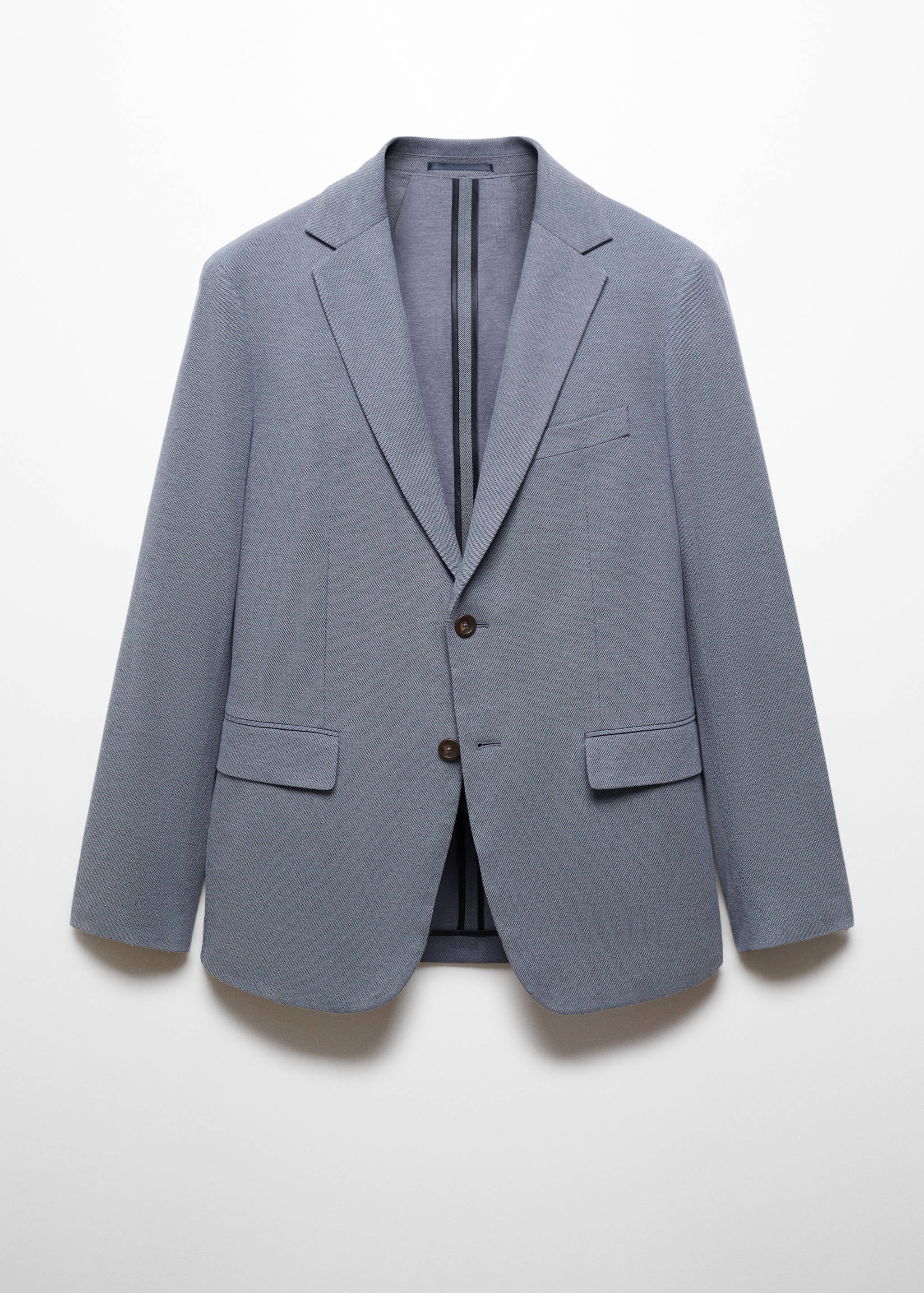 Structured slim fit cotton blazer - Article without model