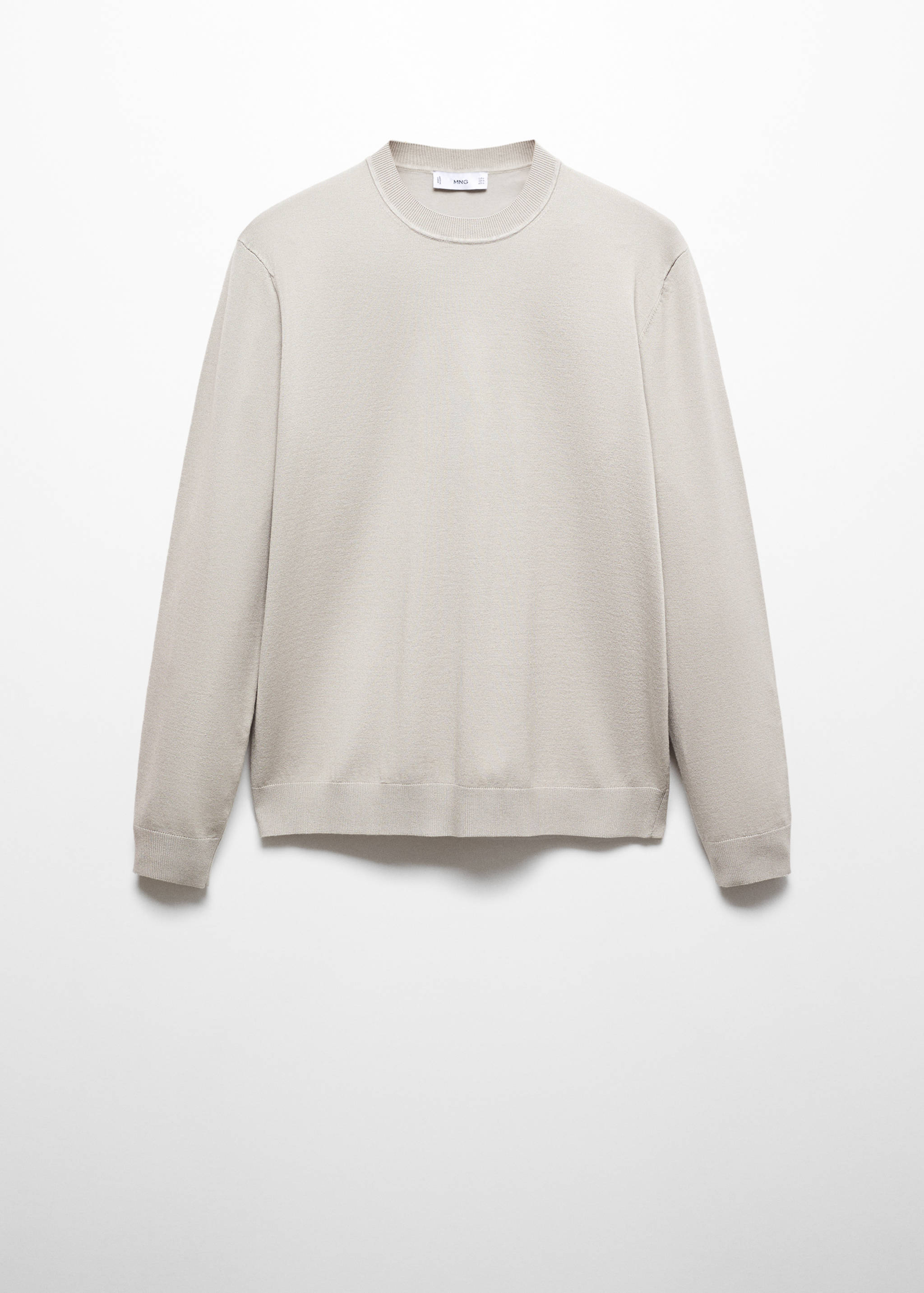 Round-neck cotton knitted sweater - Article without model