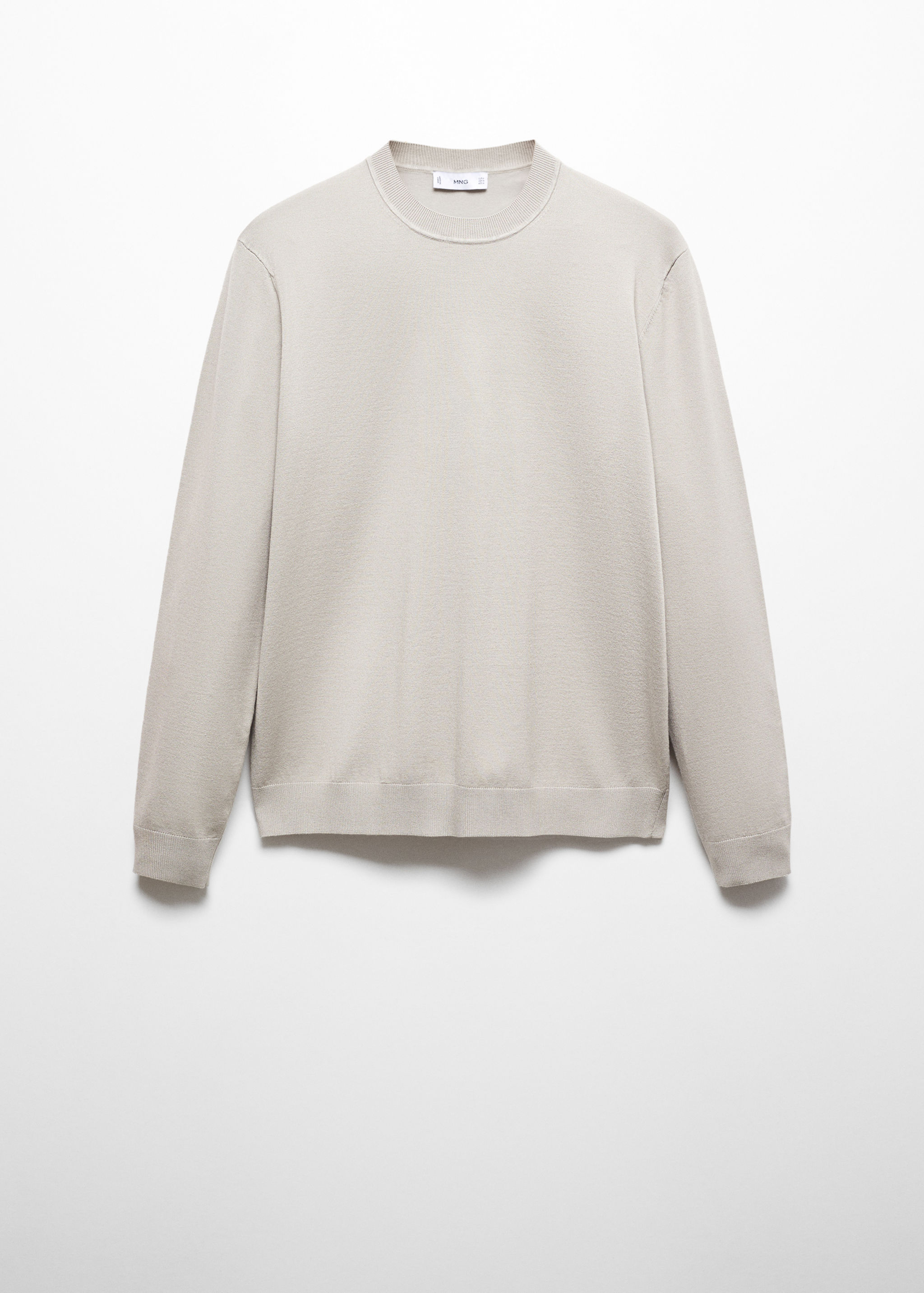 Round-neck cotton knitted sweater - Article without model