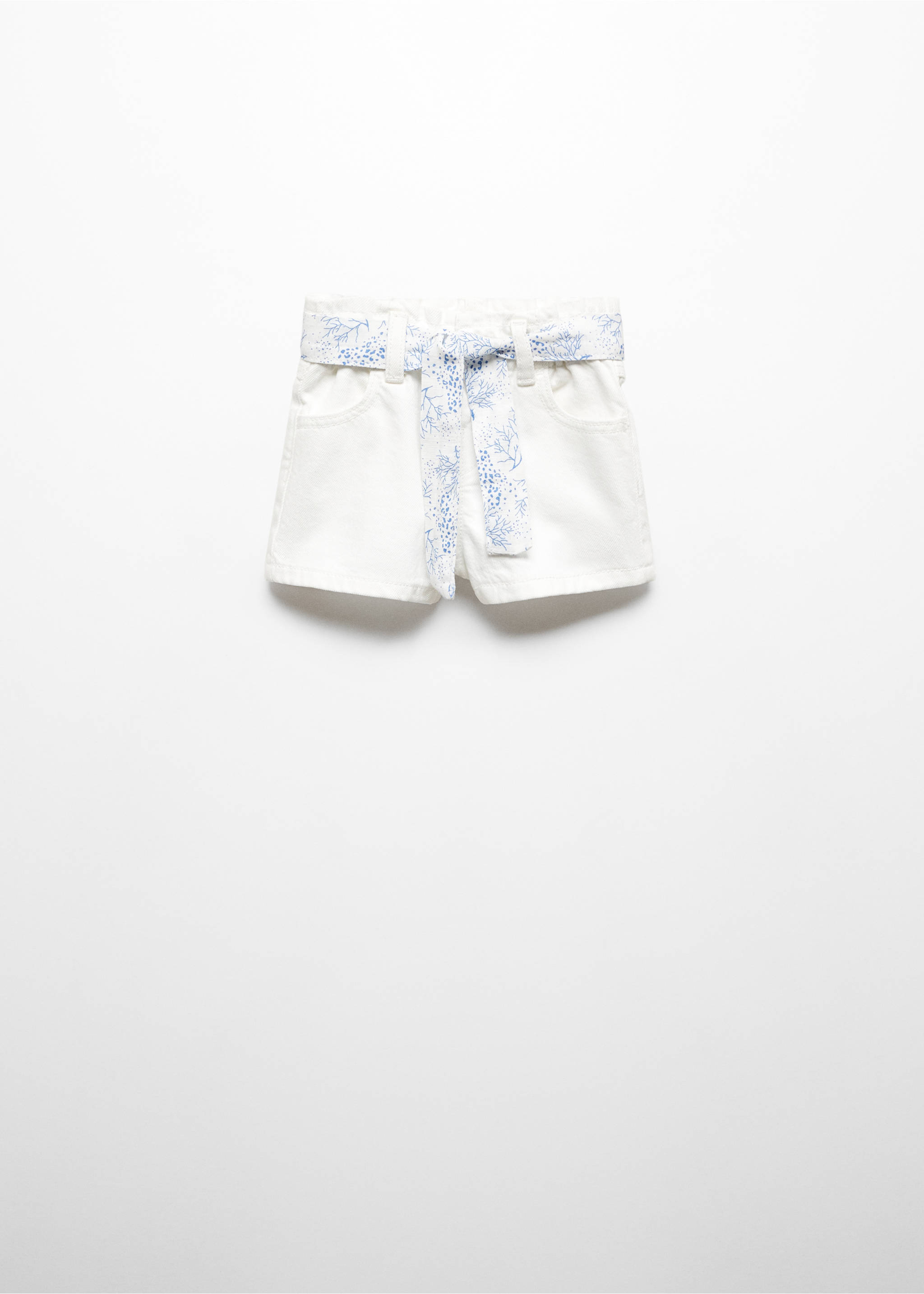 Short denim paperbag - Article sans modèle, Blanc. Ref: 67086322-00.