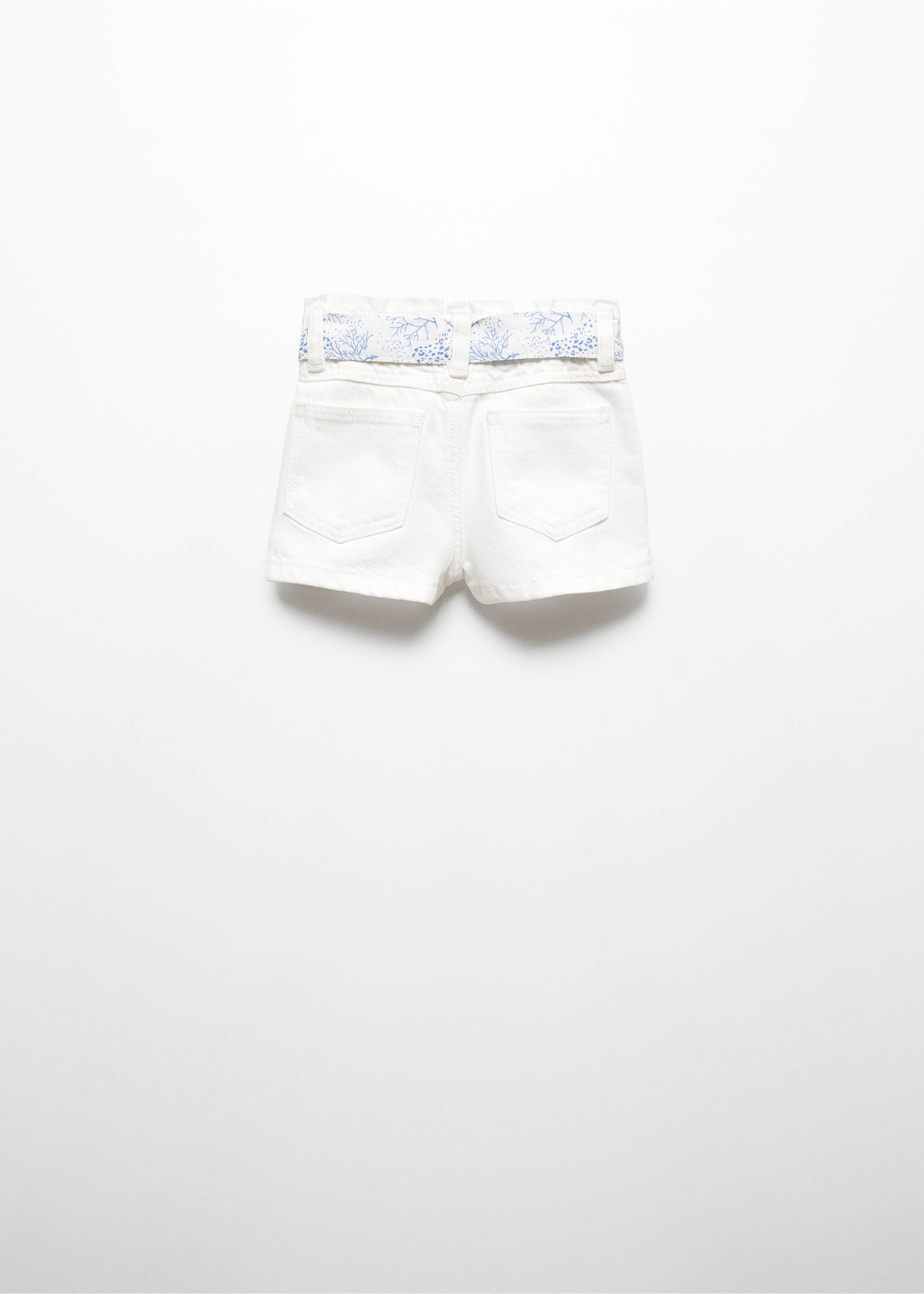 Short denim paperbag - Verso de l’article, Blanc. Ref: 67086322-00.