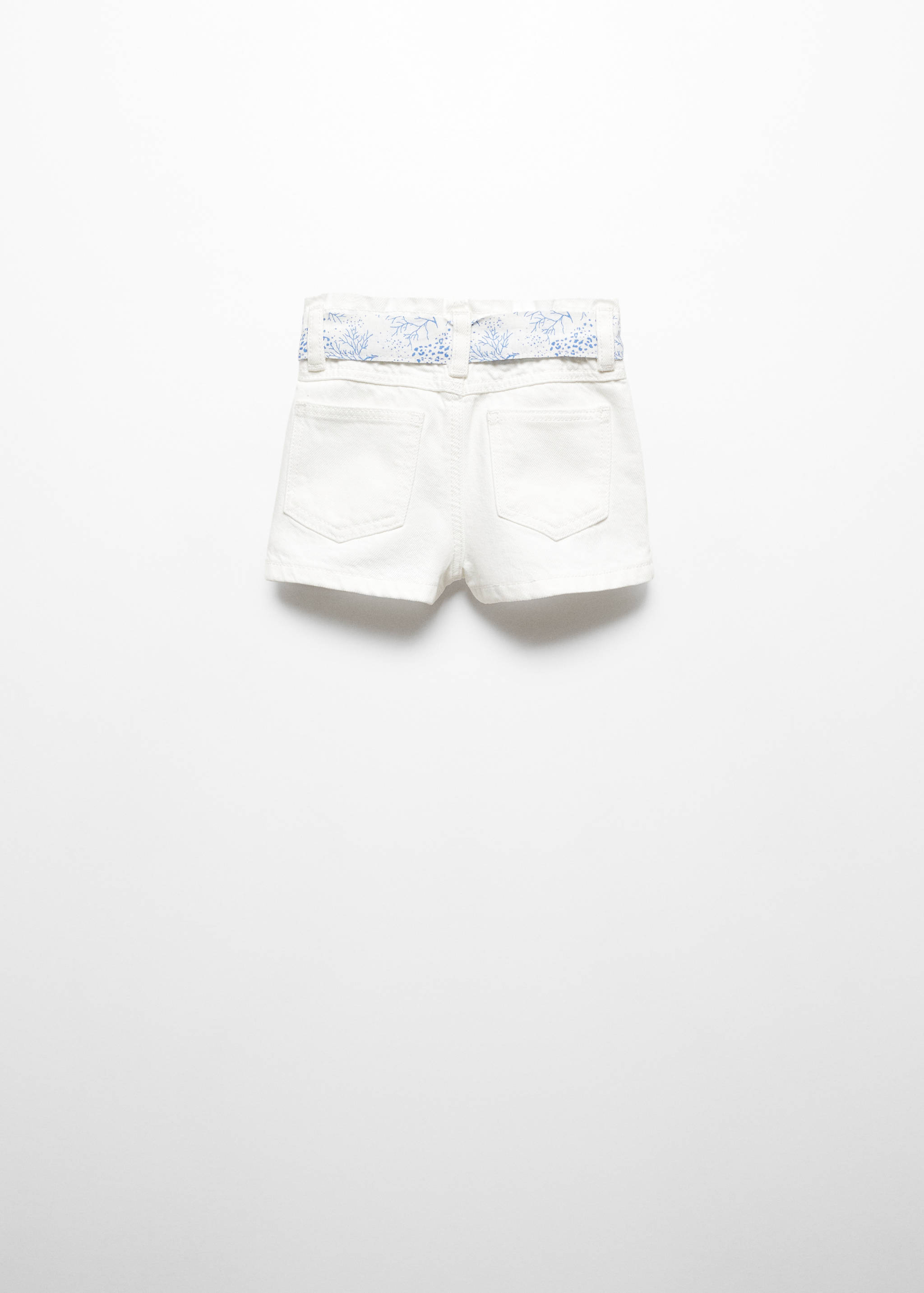 Paperbag denim shorts - Reverse of the article