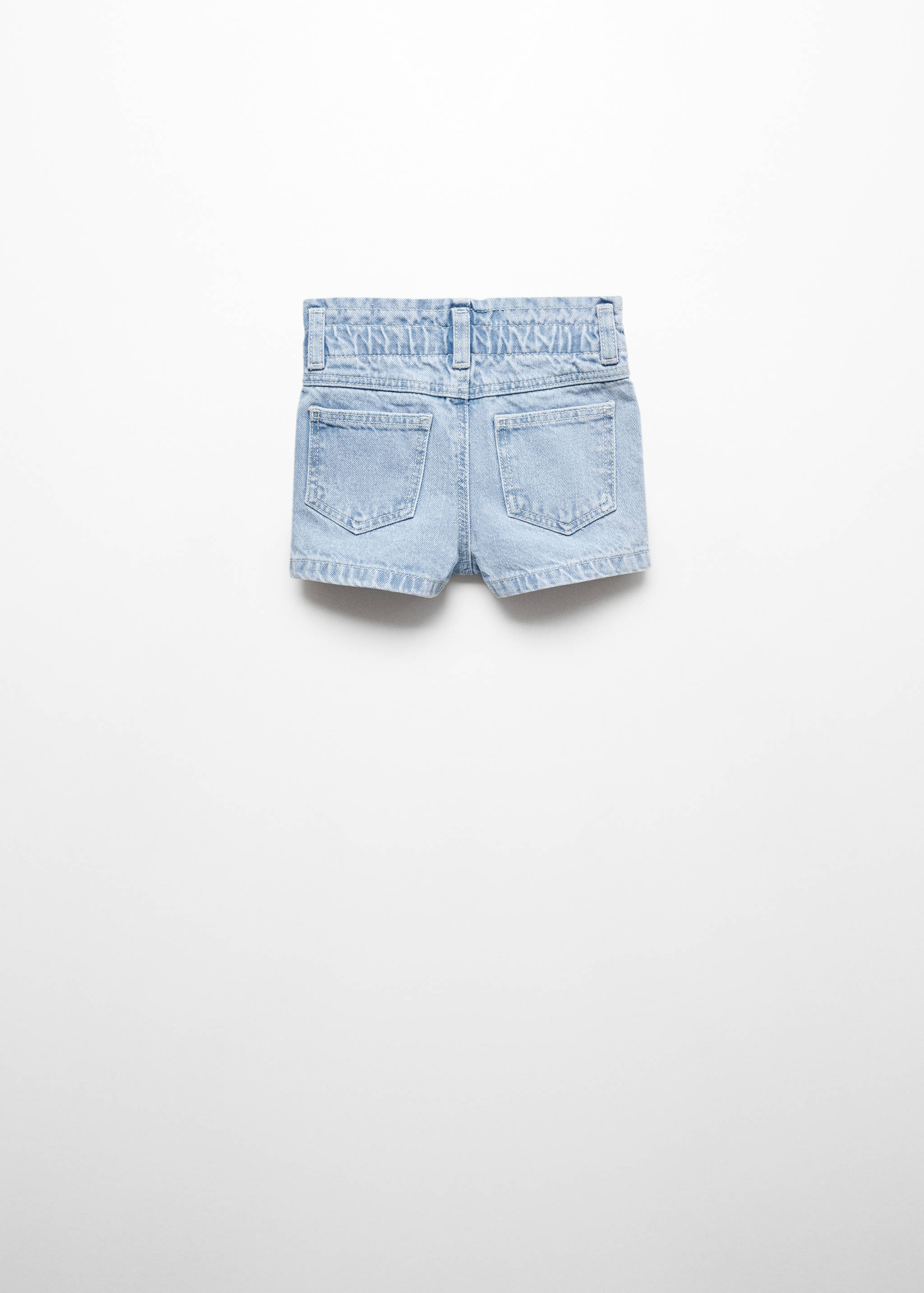 Paperbag denim shorts - Reverse of the article
