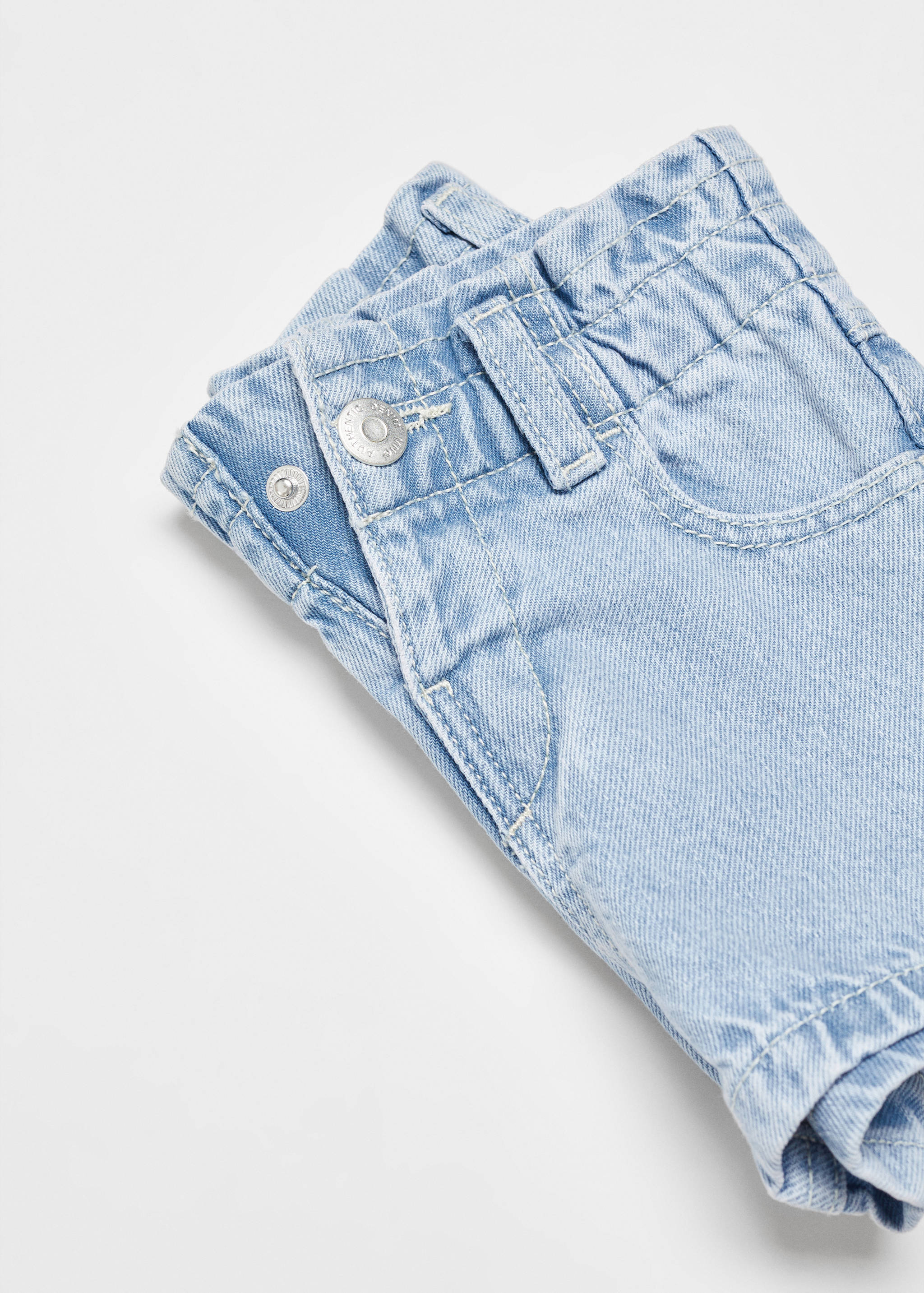Paperbag denim shorts - Details of the article 0