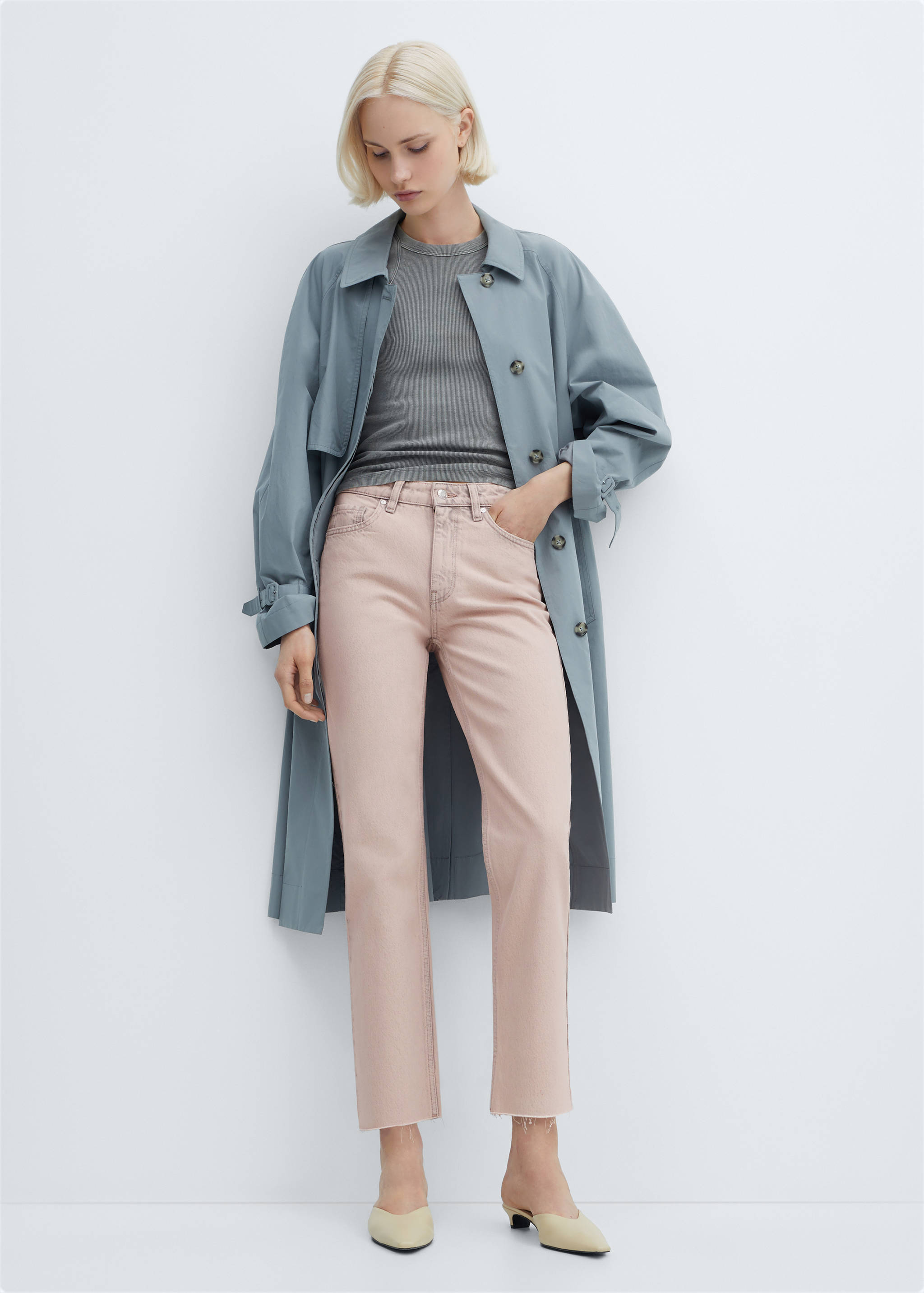 Straight-fit cropped jeans - General plane