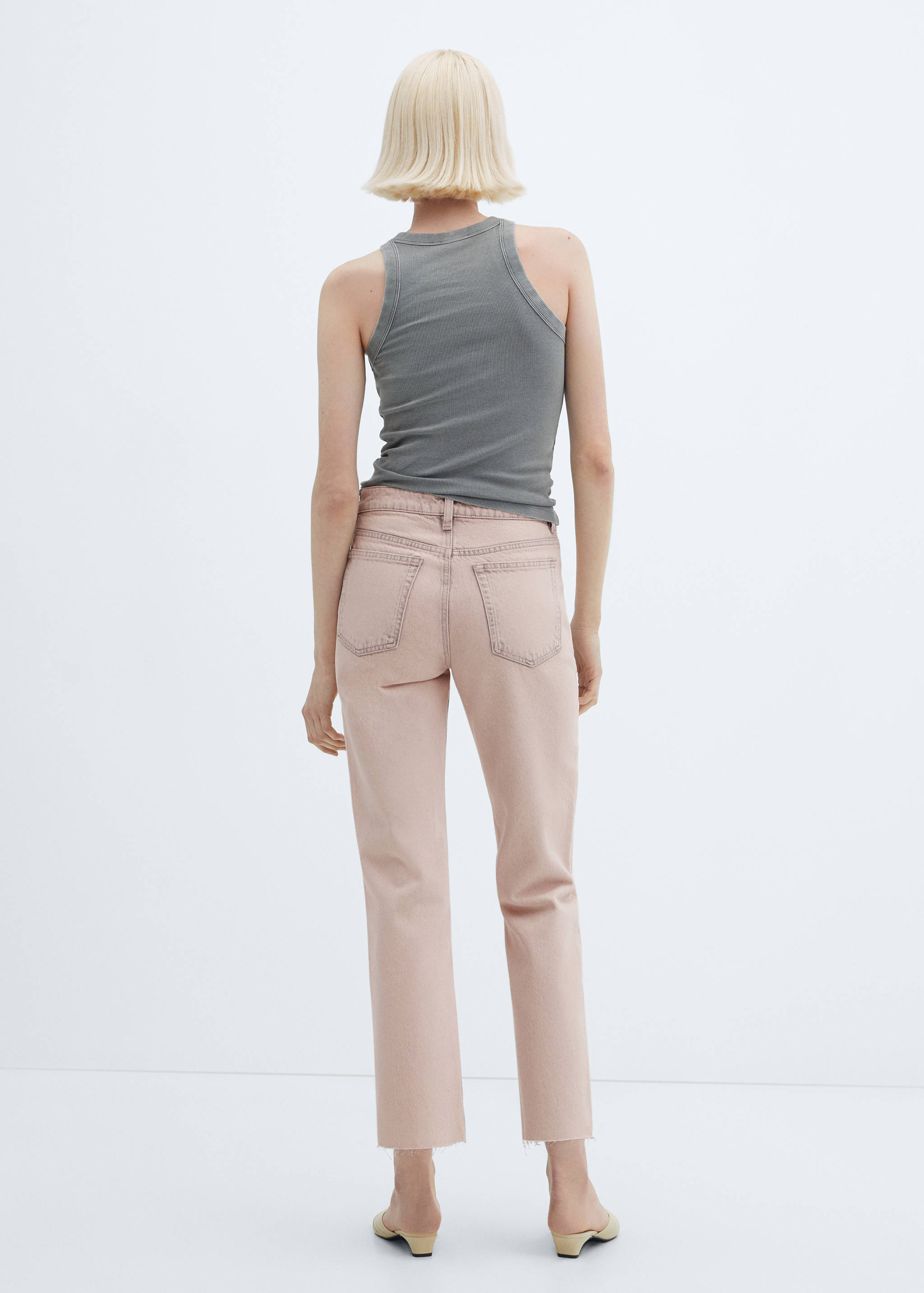 Straight-fit cropped jeans - Reverse of the article