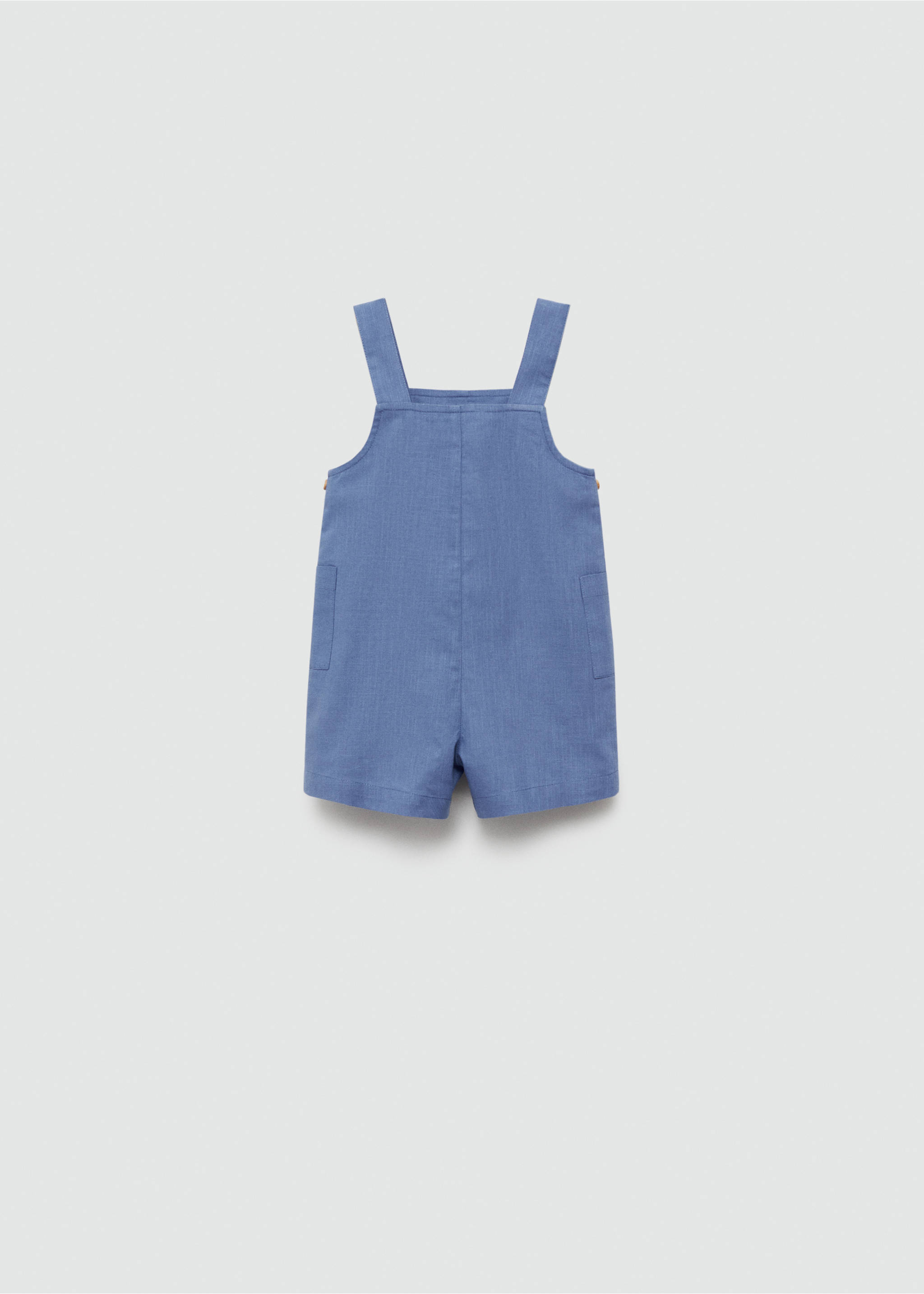 Pockets cotton dungarees - Reverse of the article, Blue. Ref: 67086330-00.
