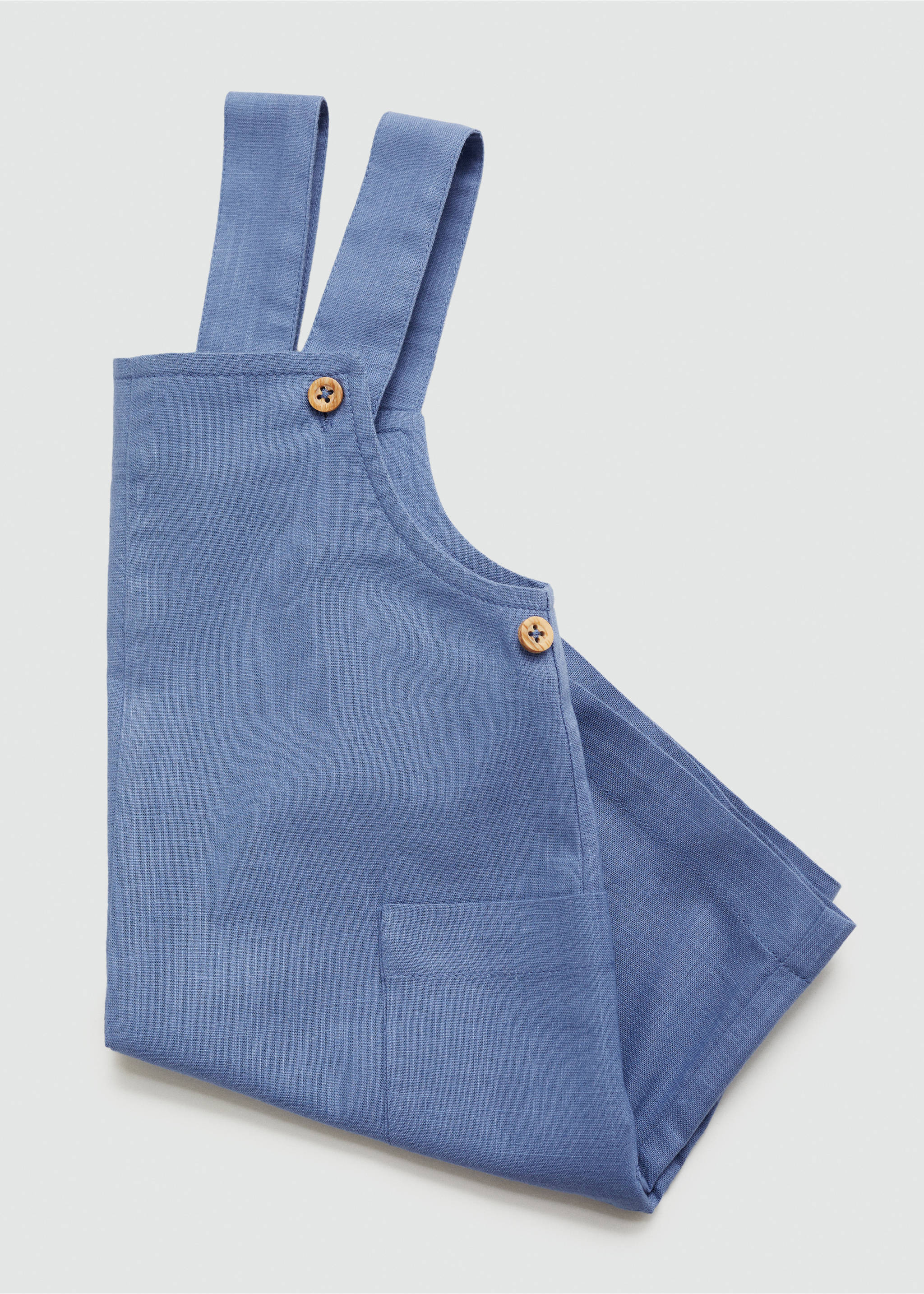 Pockets cotton dungarees - Details of the article 0, Blue. Ref: 67086330-00.