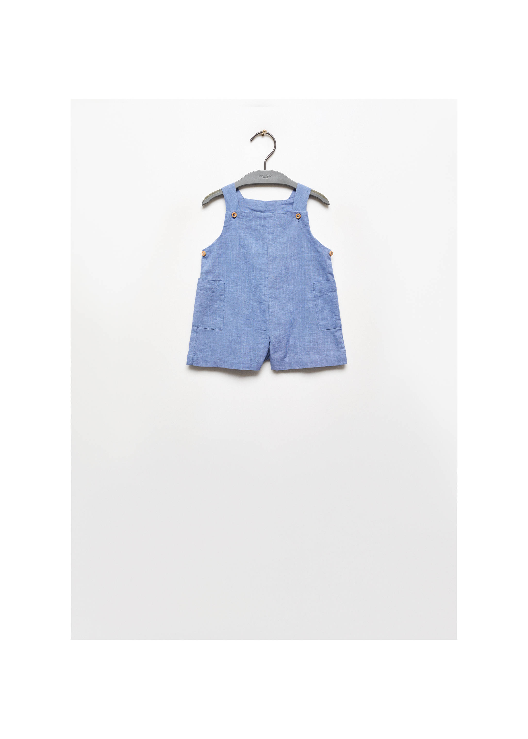 Pockets cotton dungarees - Article without model, Blue. Ref: 67086330-00.