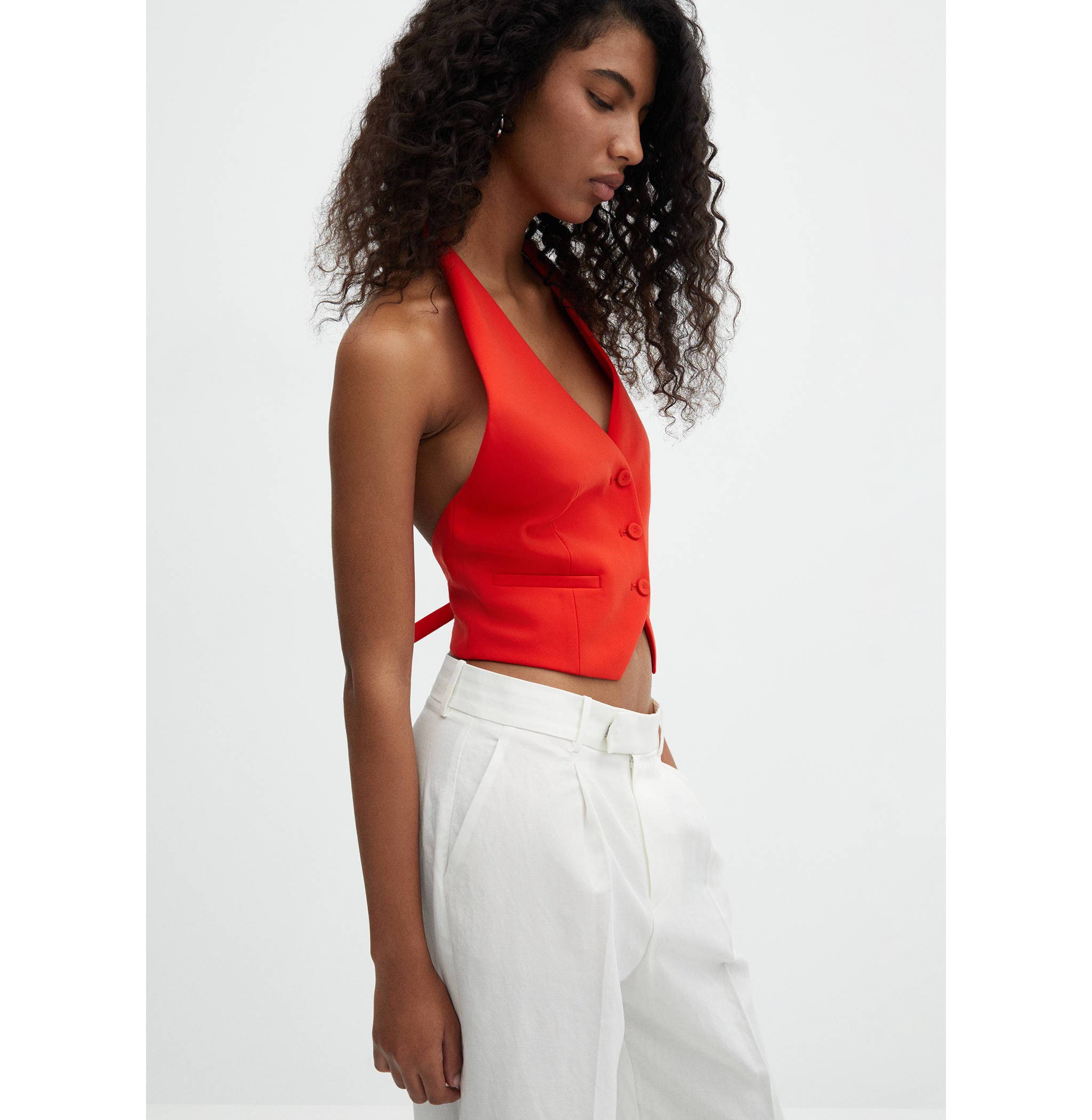 Chaleco traje botones - Plano medio