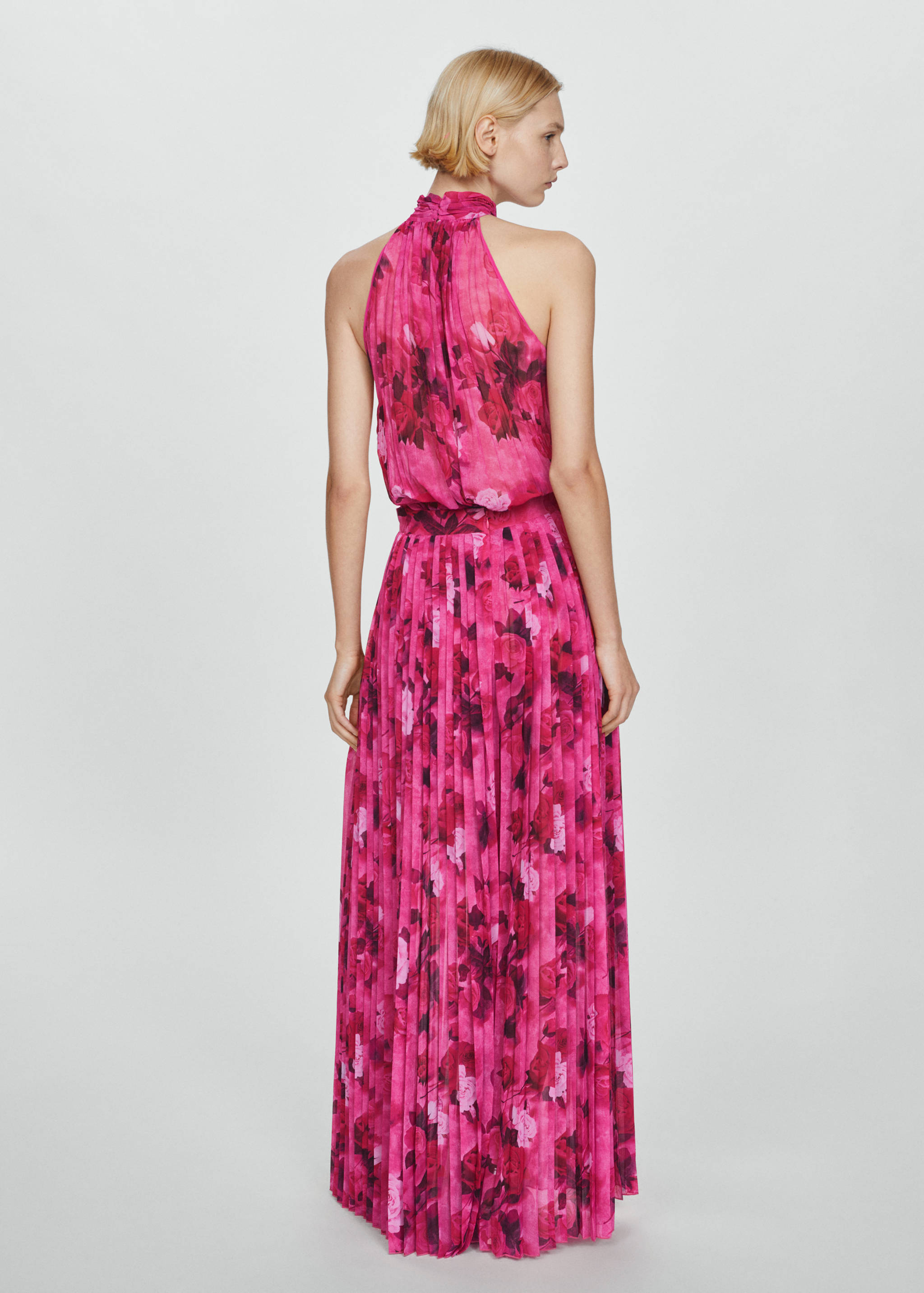 Pantalon plissé fleurs - Verso de l’article