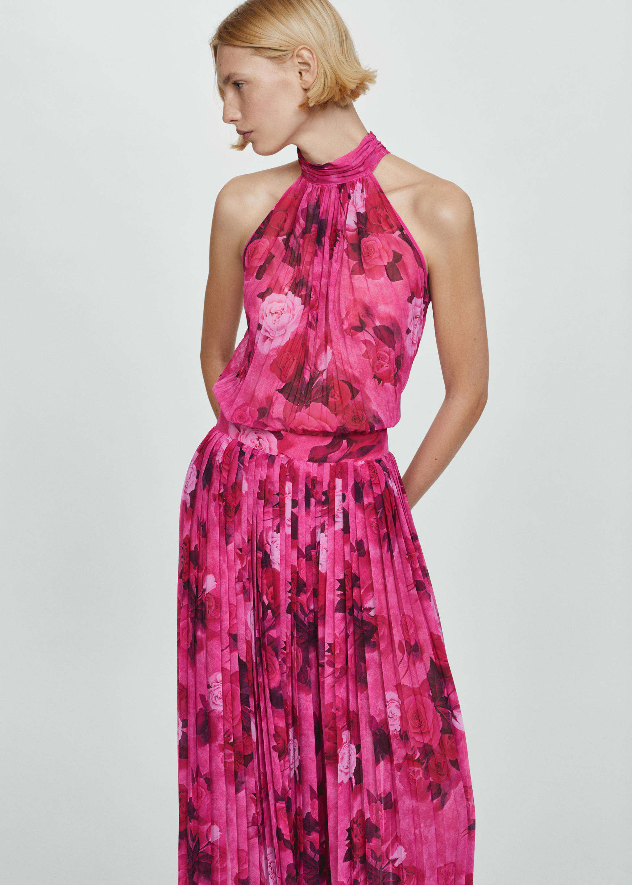 Pantalon plissé fleurs - Détail de l'article 1