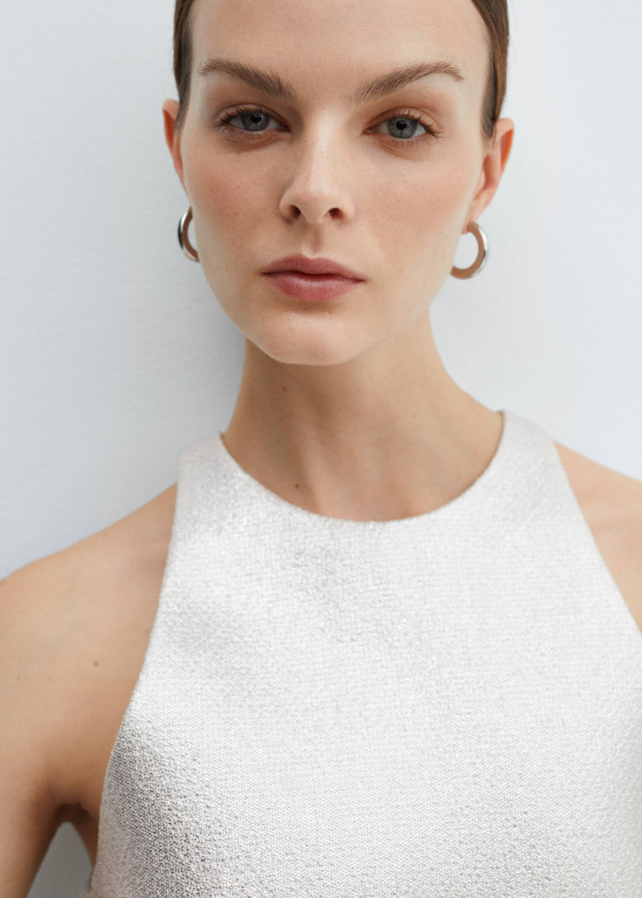 Short foil-effect dress - Details of the article 1