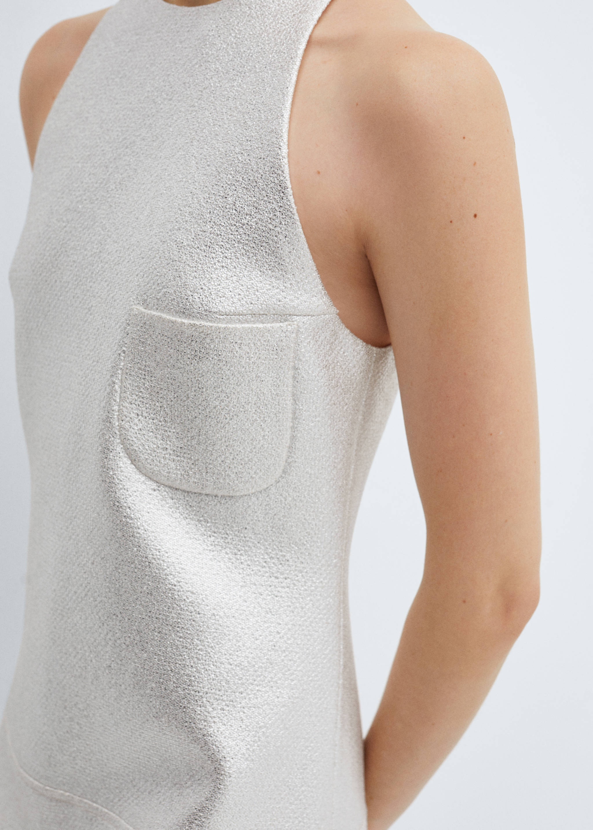 Short foil-effect dress - Details of the article 6
