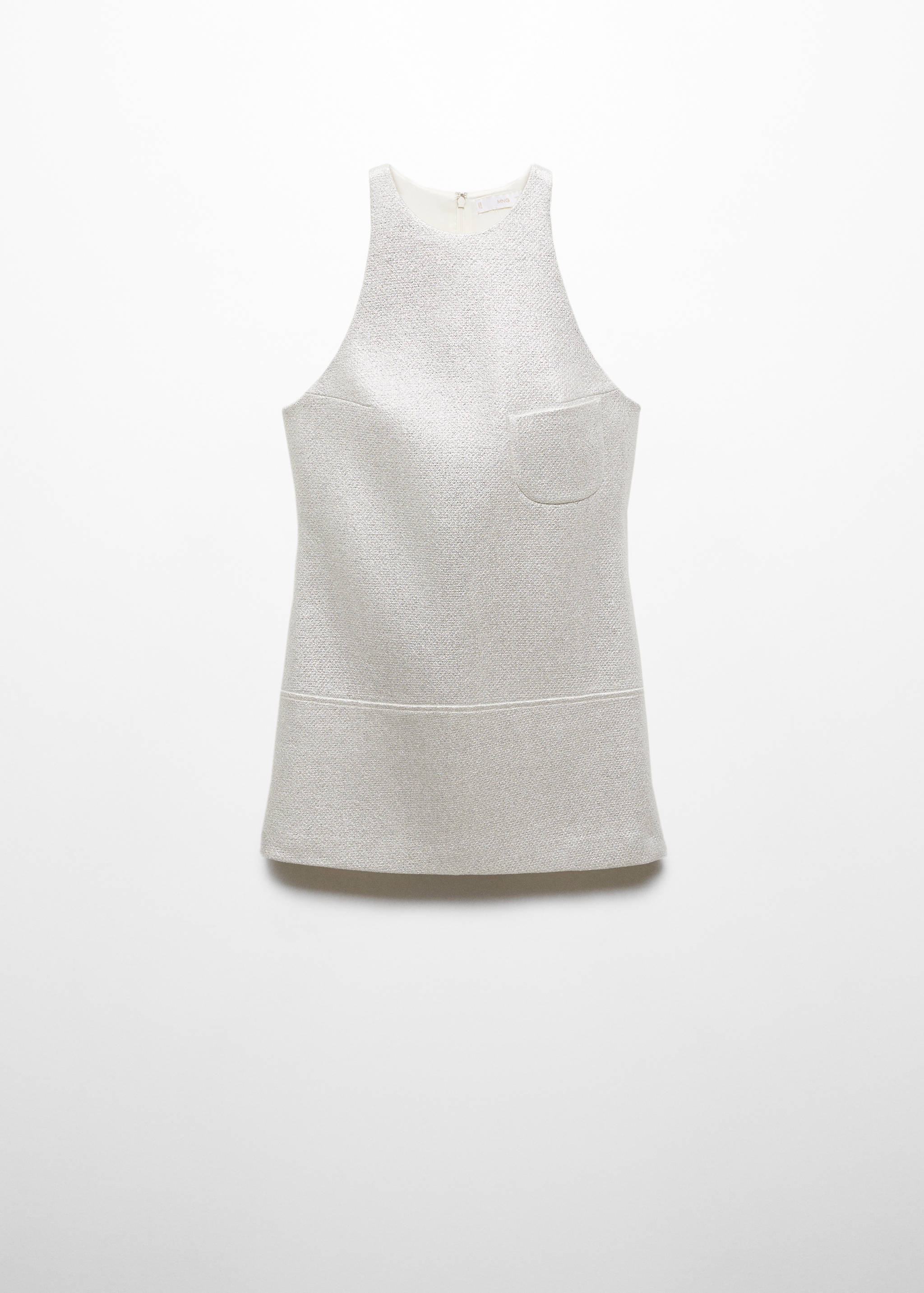 Short foil-effect dress - Article without model