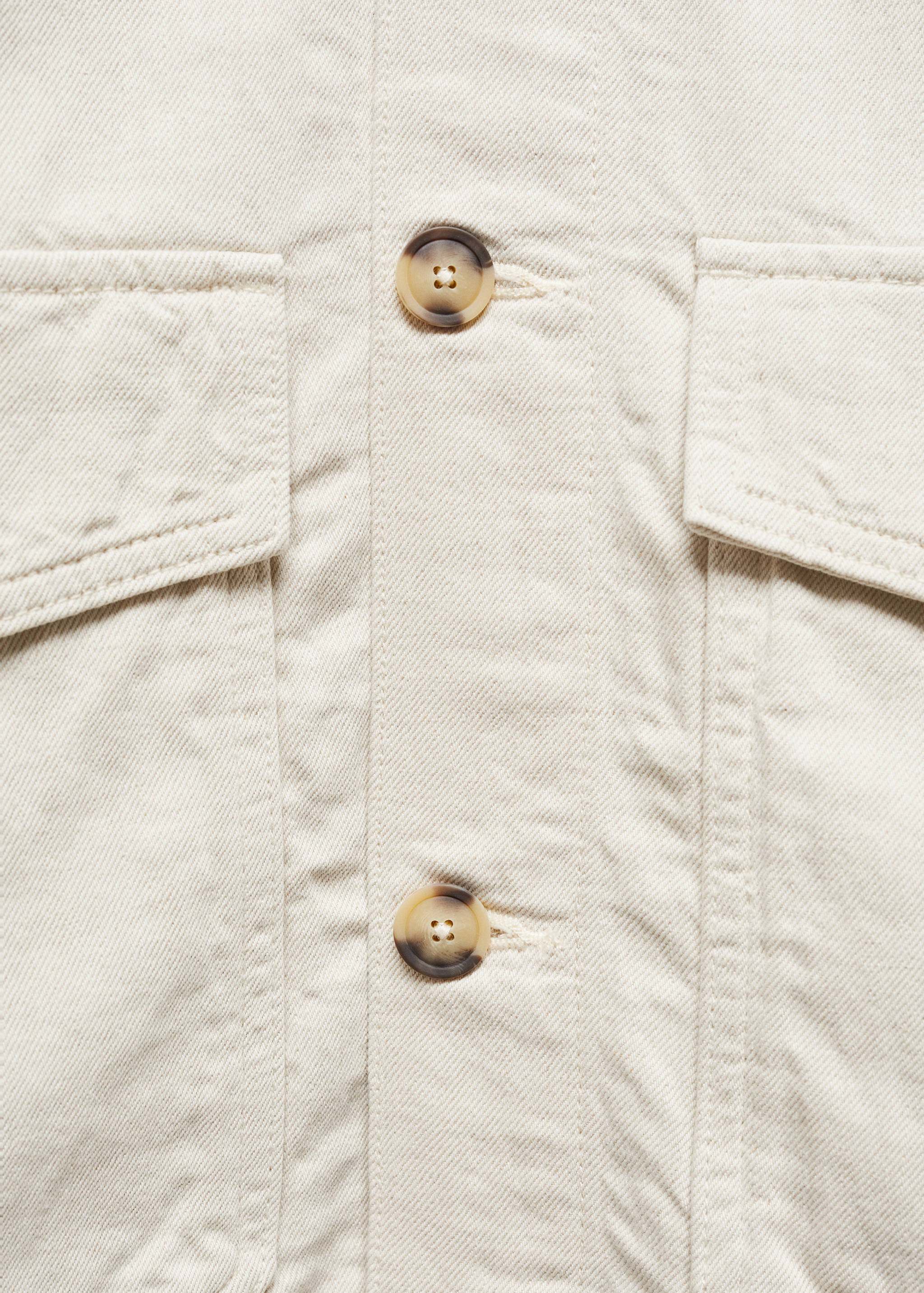 Sobrecamisa de algodão e linho com bolsos - Pormenor do artigo 8
