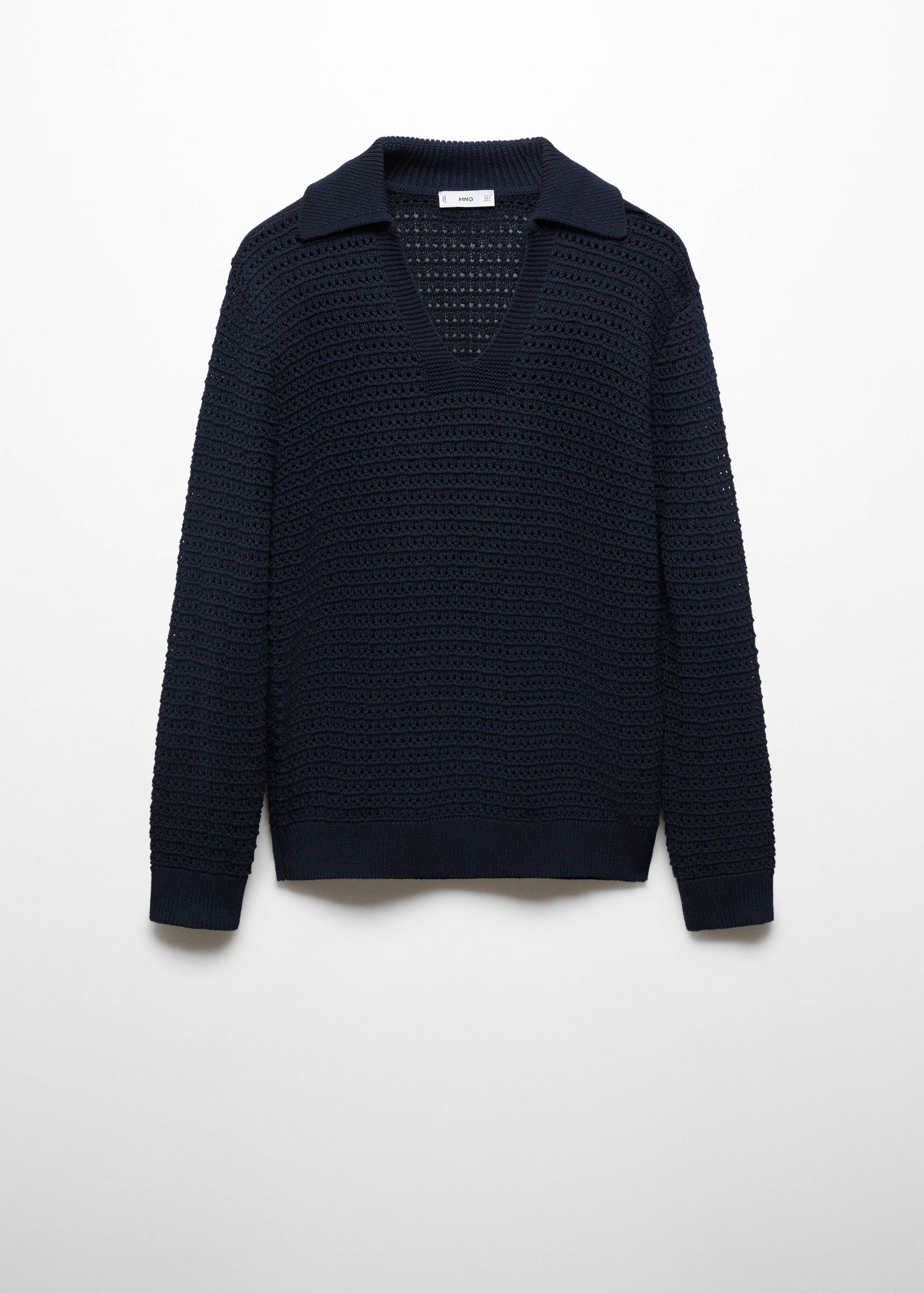 Jersey punto calado cuello polo - Artículo sin modelo