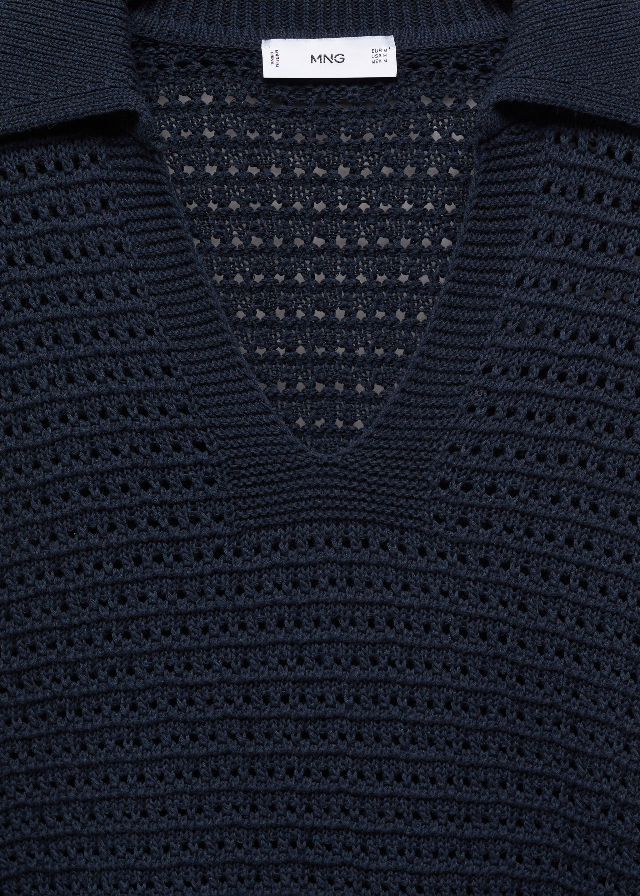 Lochstrickpullover mit Polo-Kragen - Detail des Artikels 8