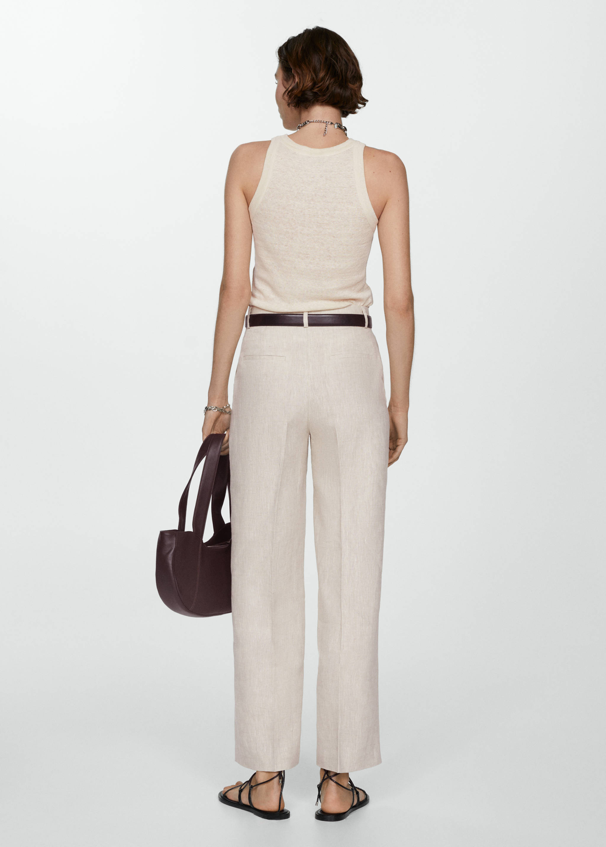 100% linen top - Reverse of the article