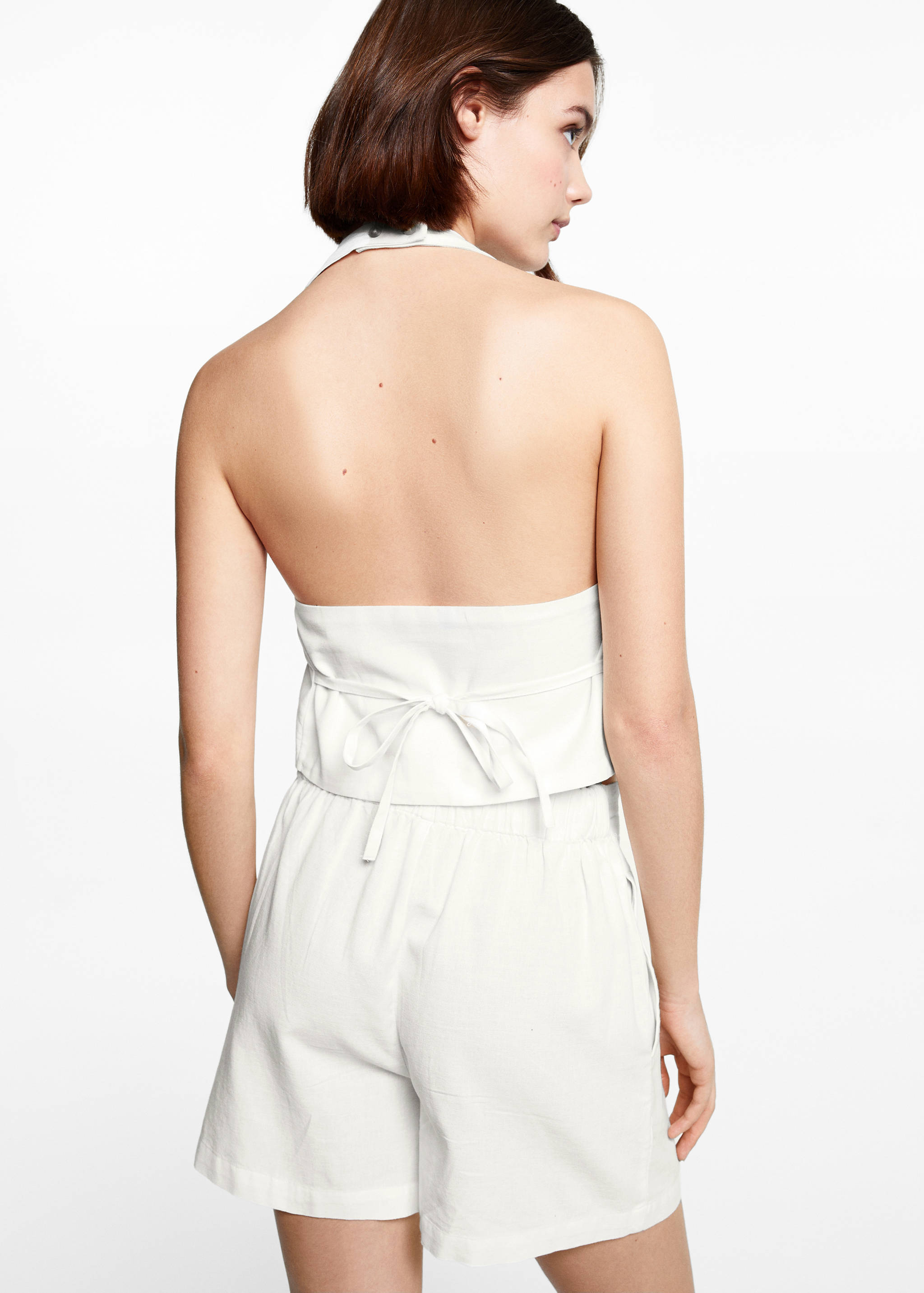 Gilet emmanchures américaines lin - Verso de l’article