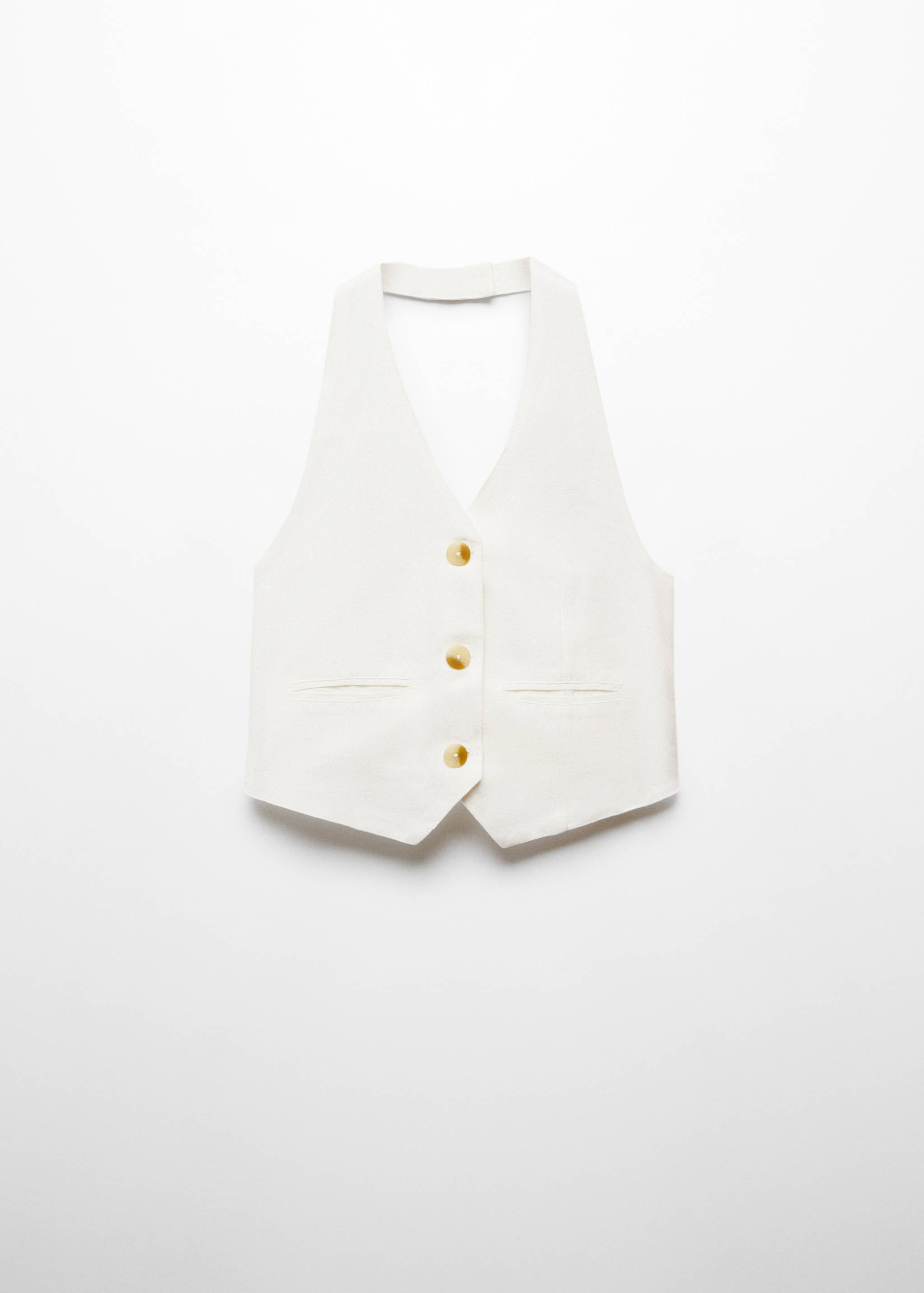 Gilet emmanchures américaines lin - Article sans modèle