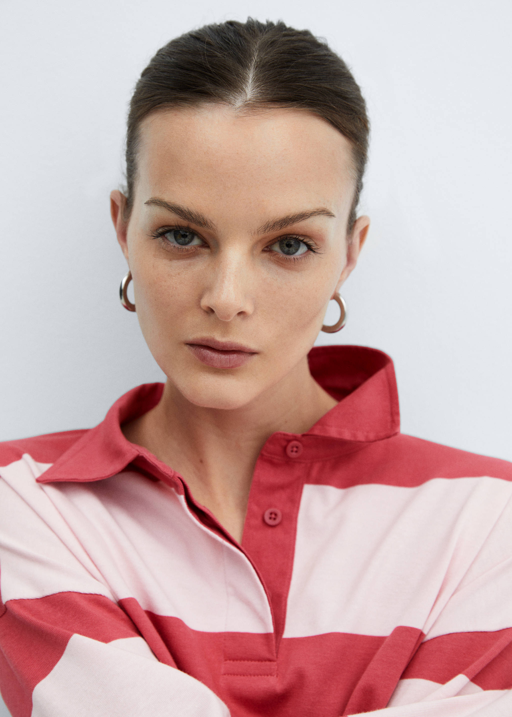 Striped combined polo shirt - Details of the article 1