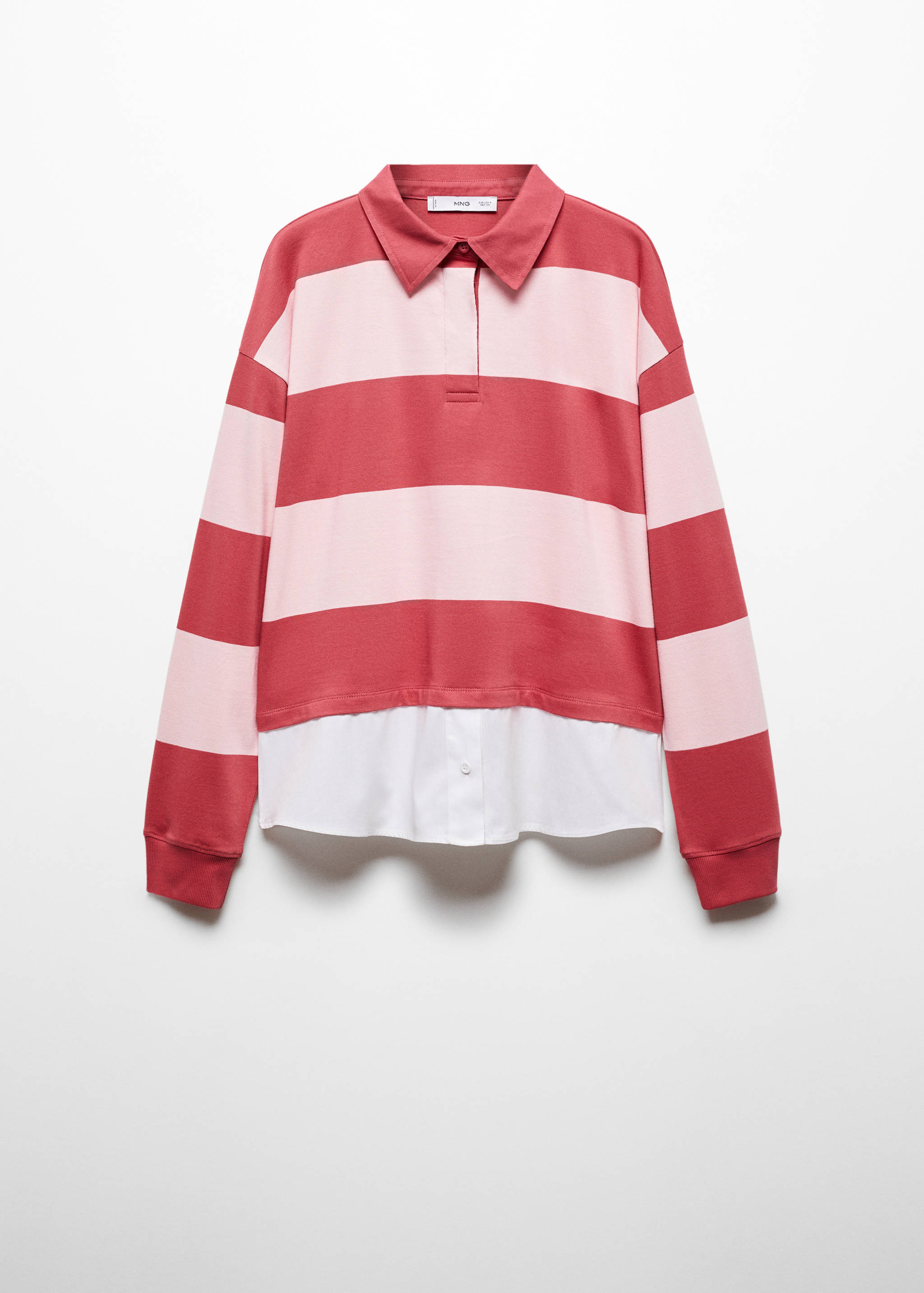 Striped combined polo shirt - Article without model