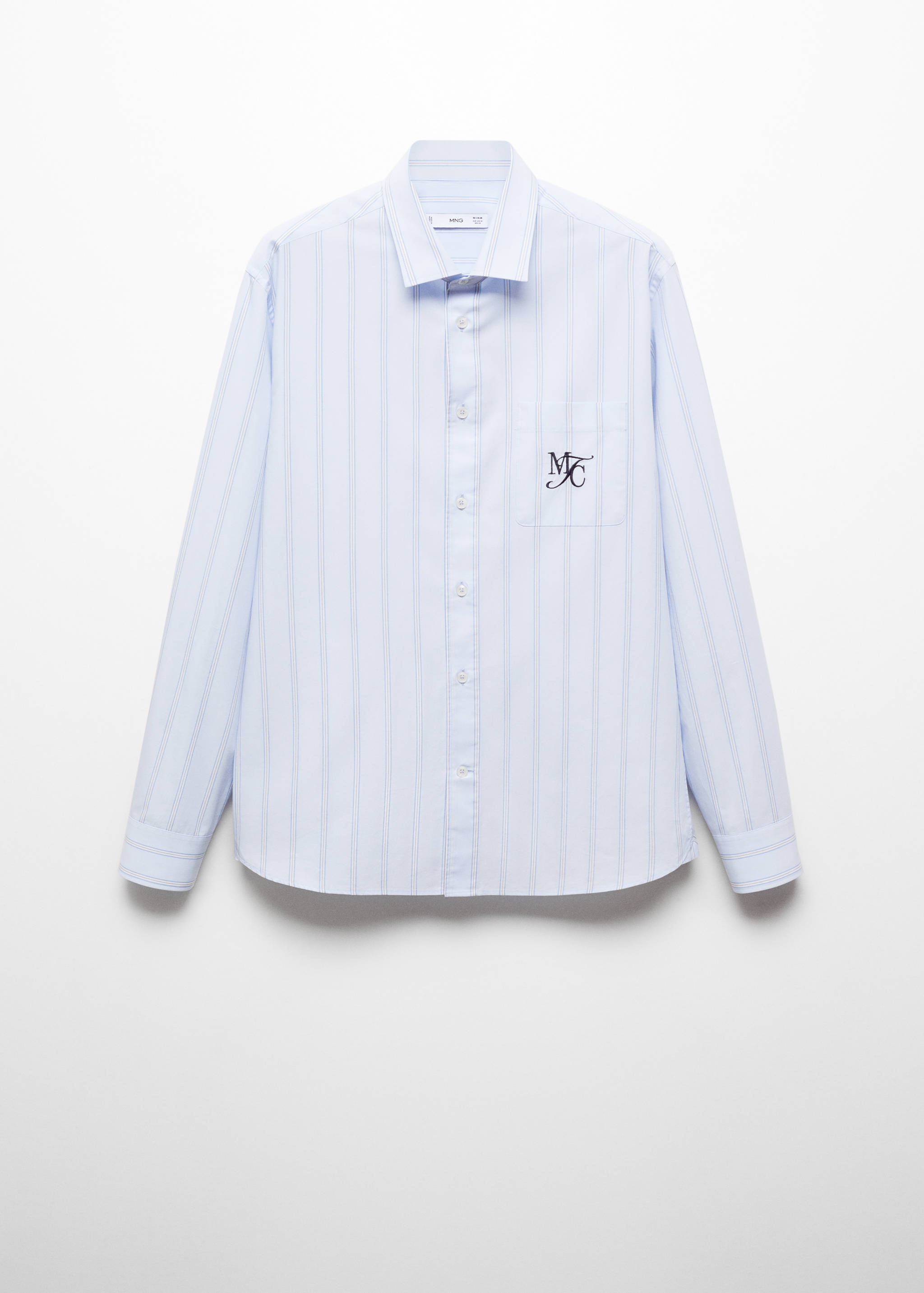 Besticktes Classic-Fit-Streifenhemd aus Baumwolle - Artikel ohne Model