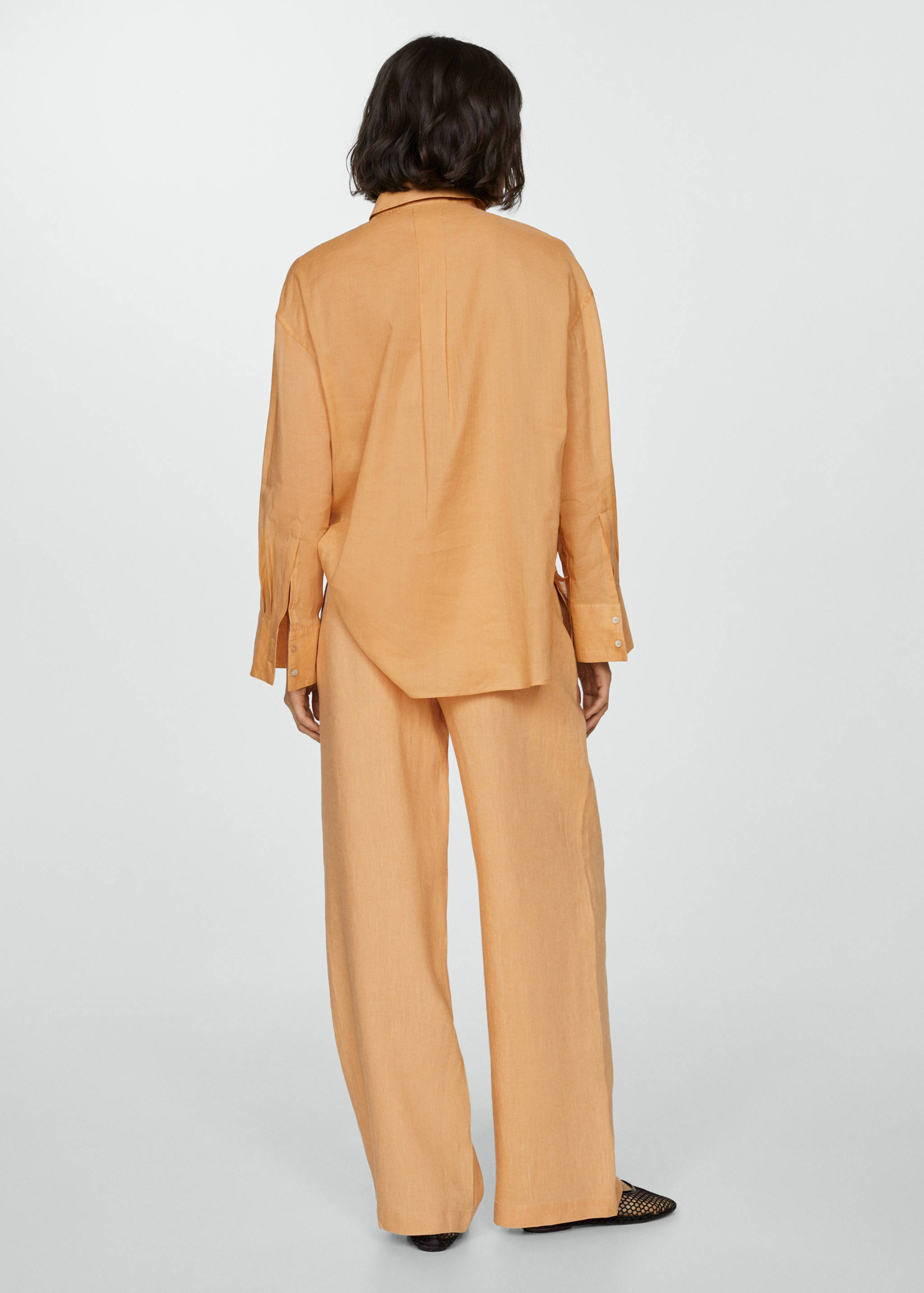 100% linen wide leg pants - Reverse of the article