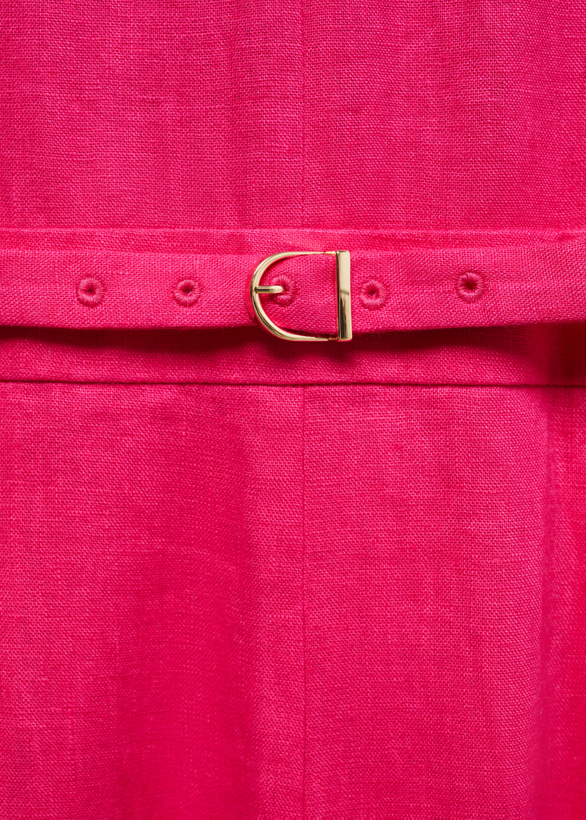 100% linen jumpsuit with belt - Details of the article 8